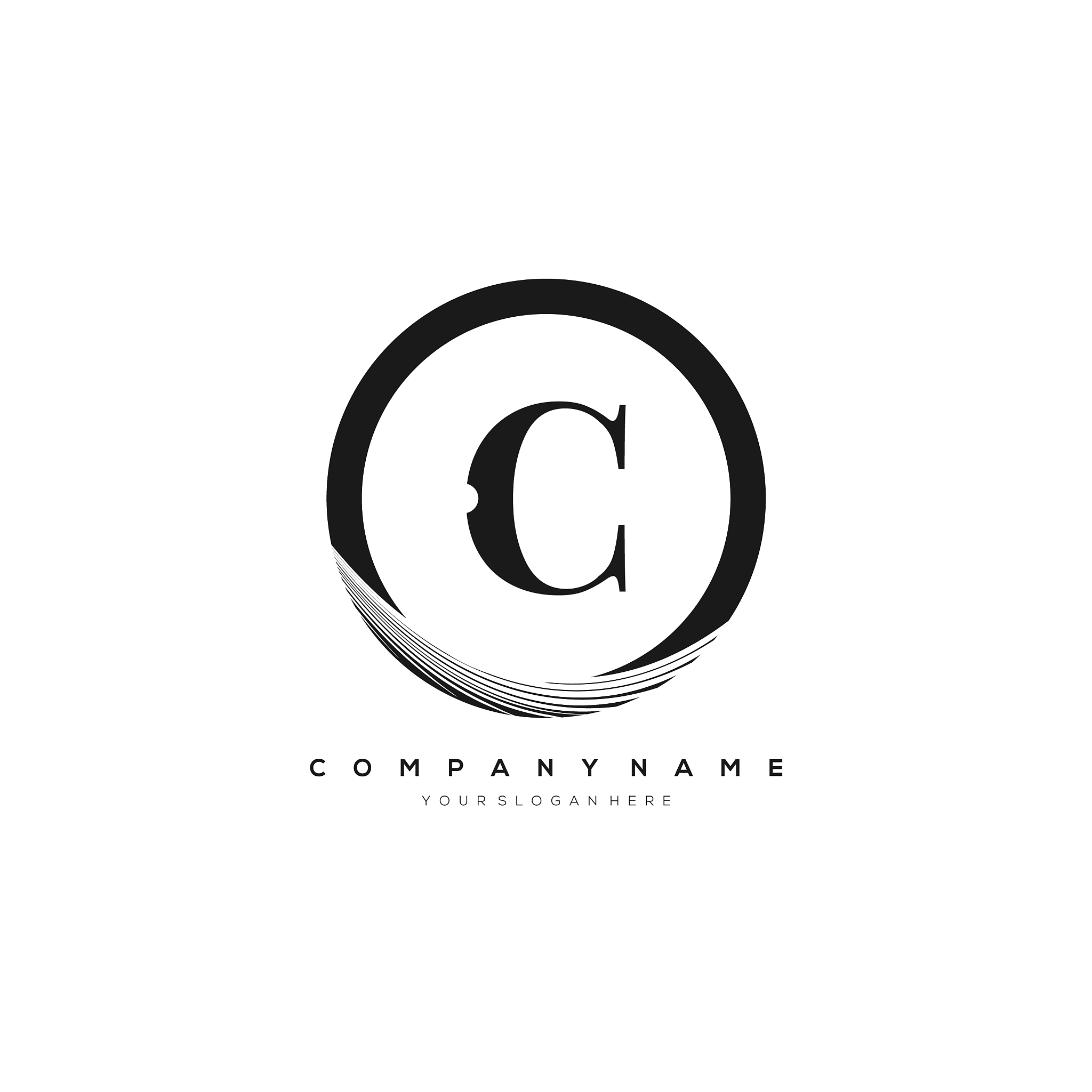 c letter logo template