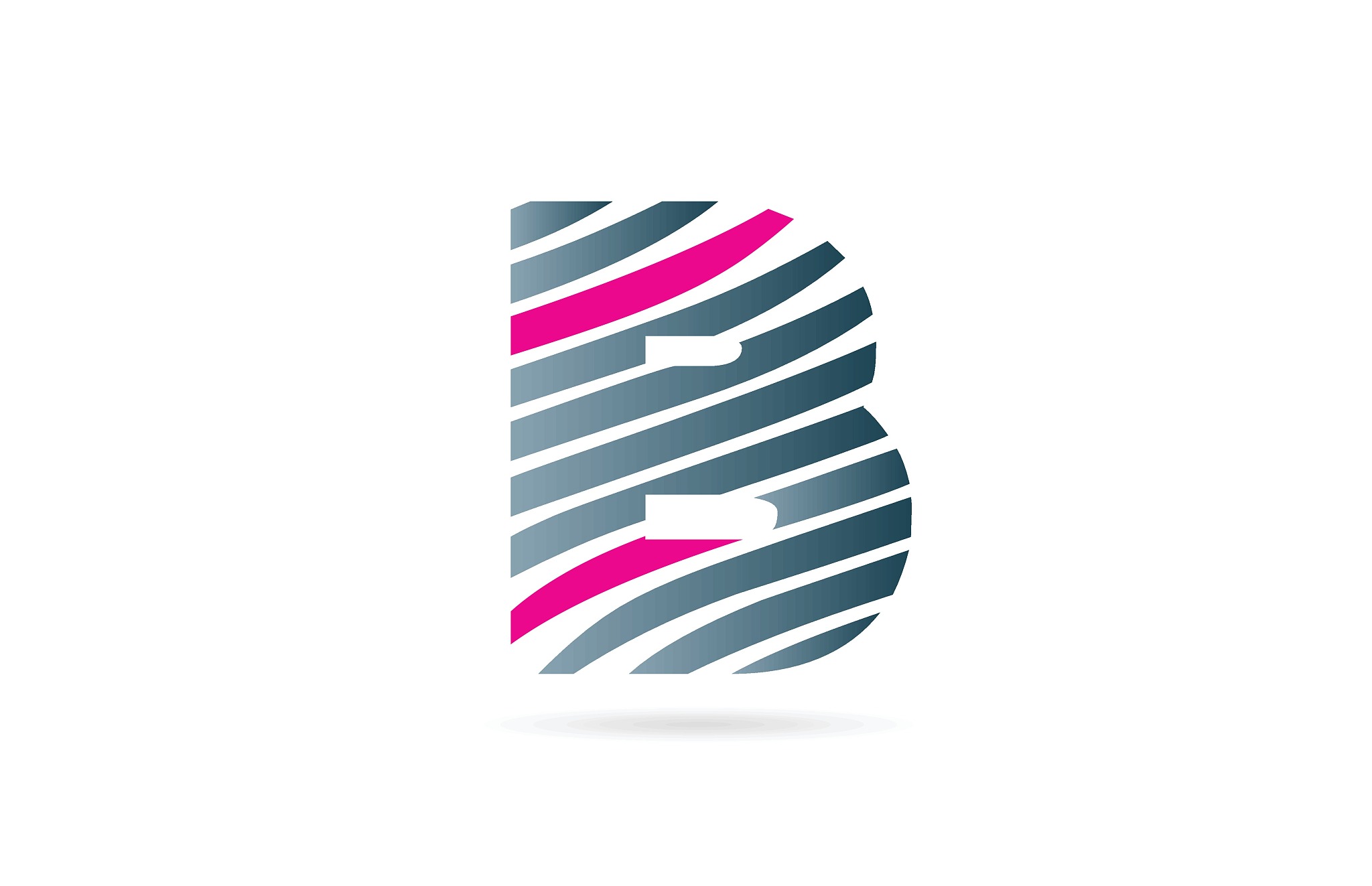 alphabet letter b logo icon design typography