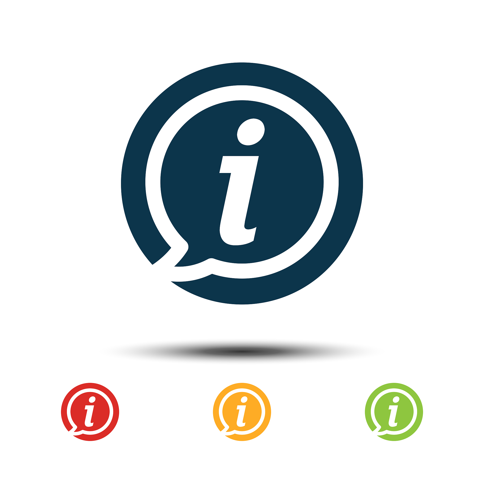set information square icon vector logo template
