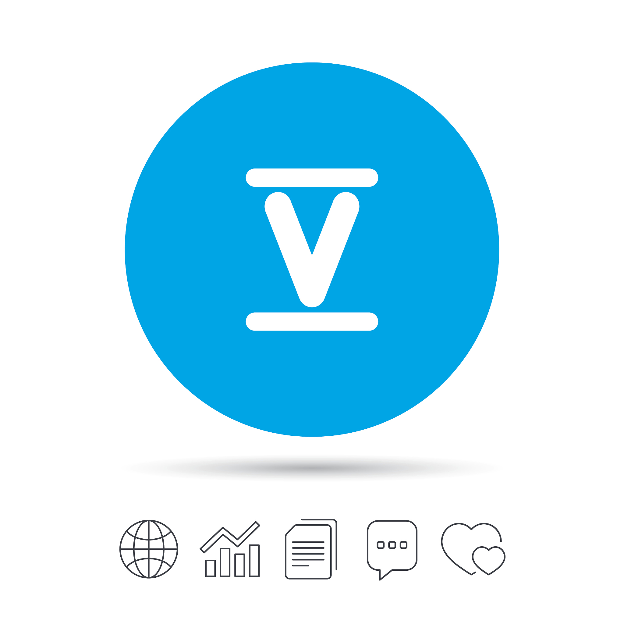 roman numeral five icon. roman number five sign.