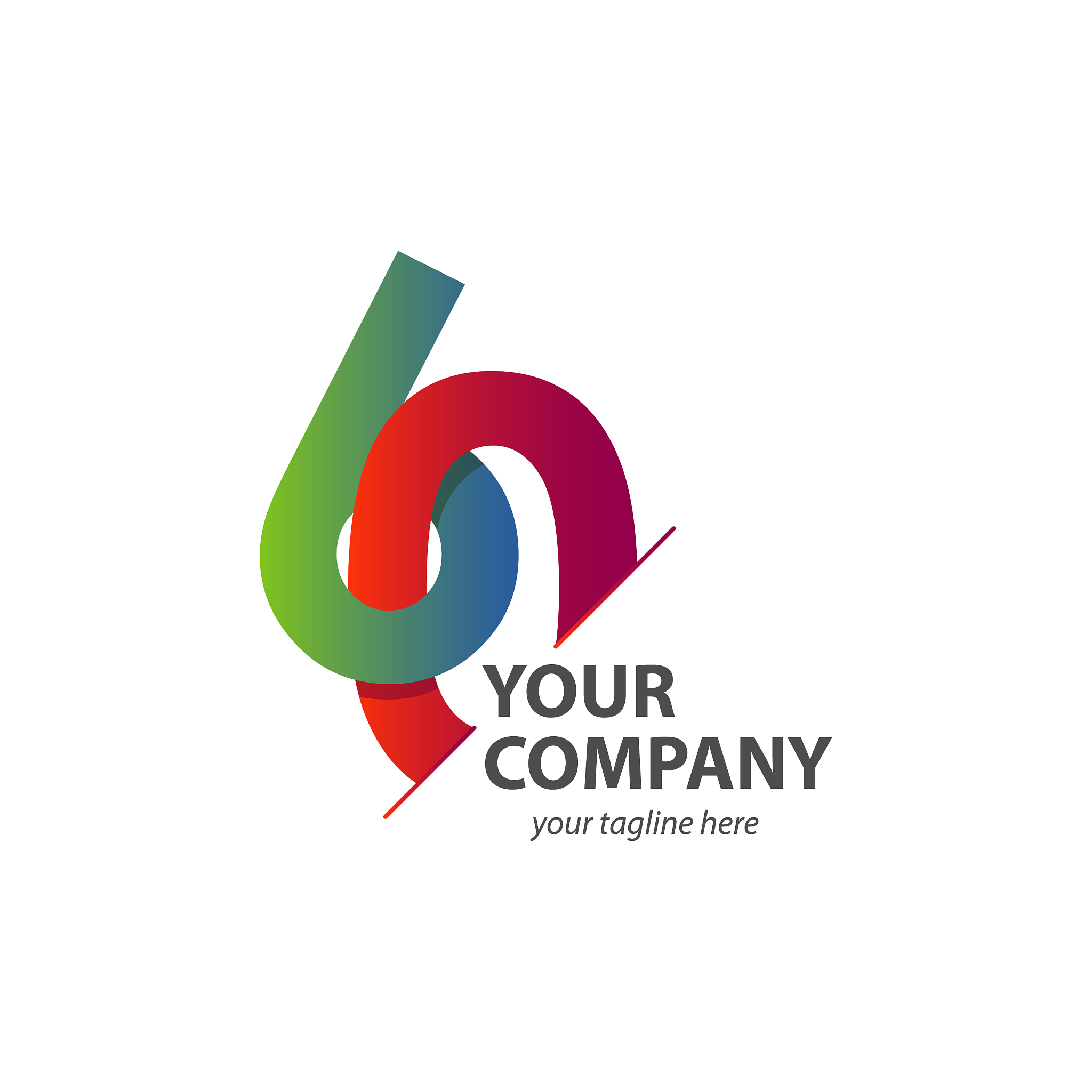 60 year anniversary template design