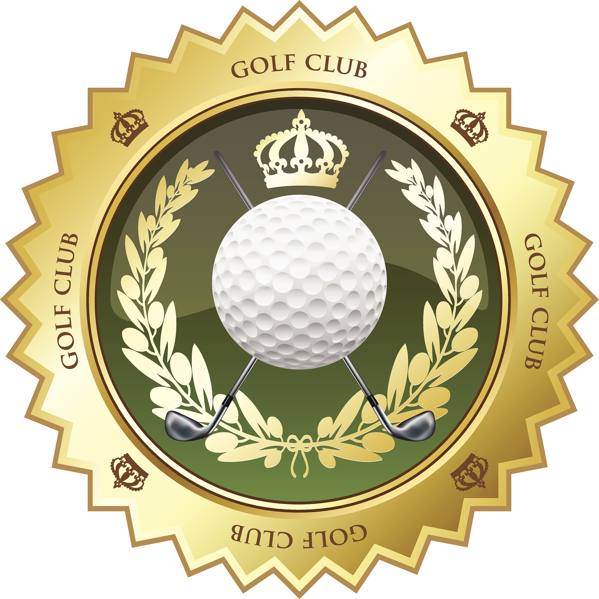 golf club golden royal shield