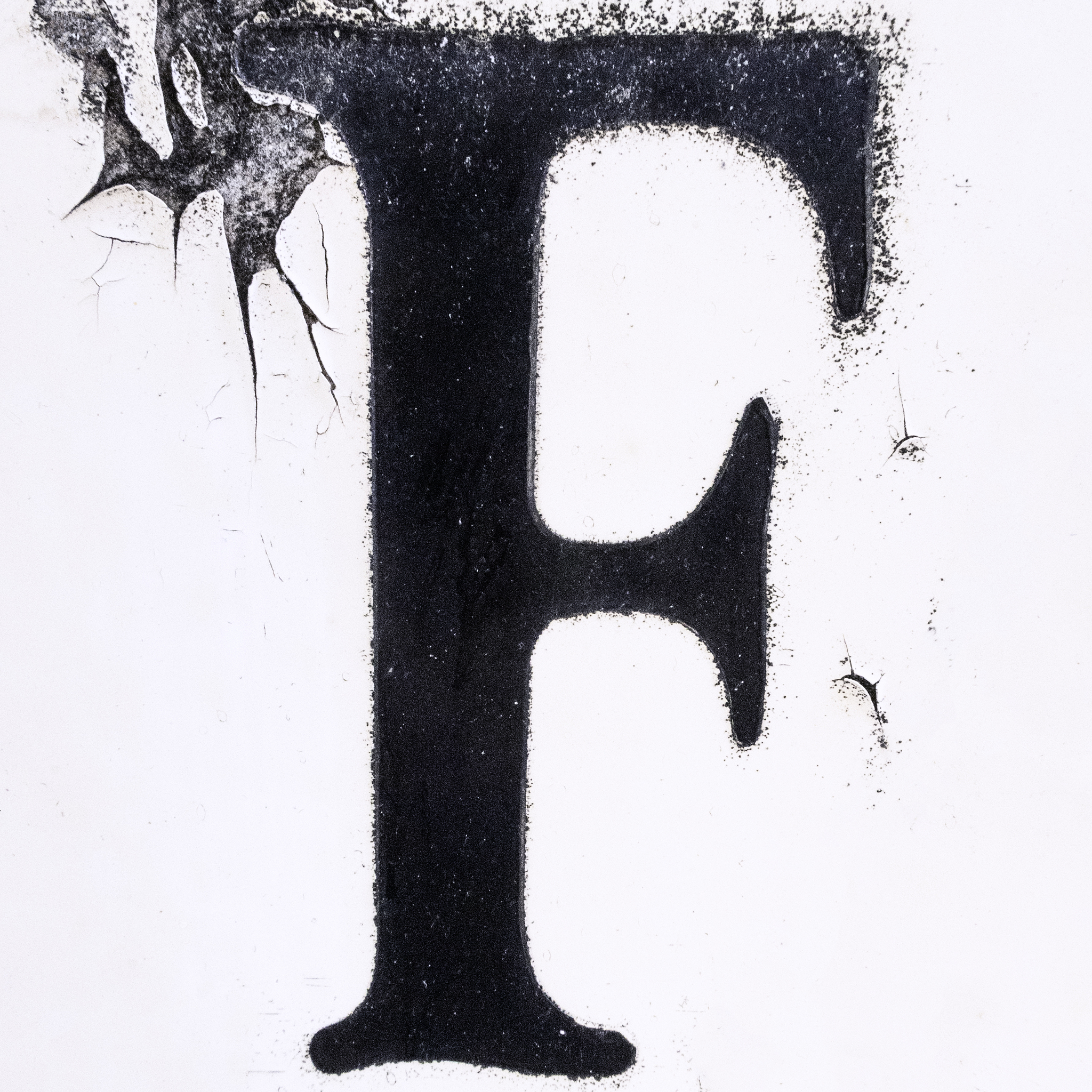 grunge letter f
