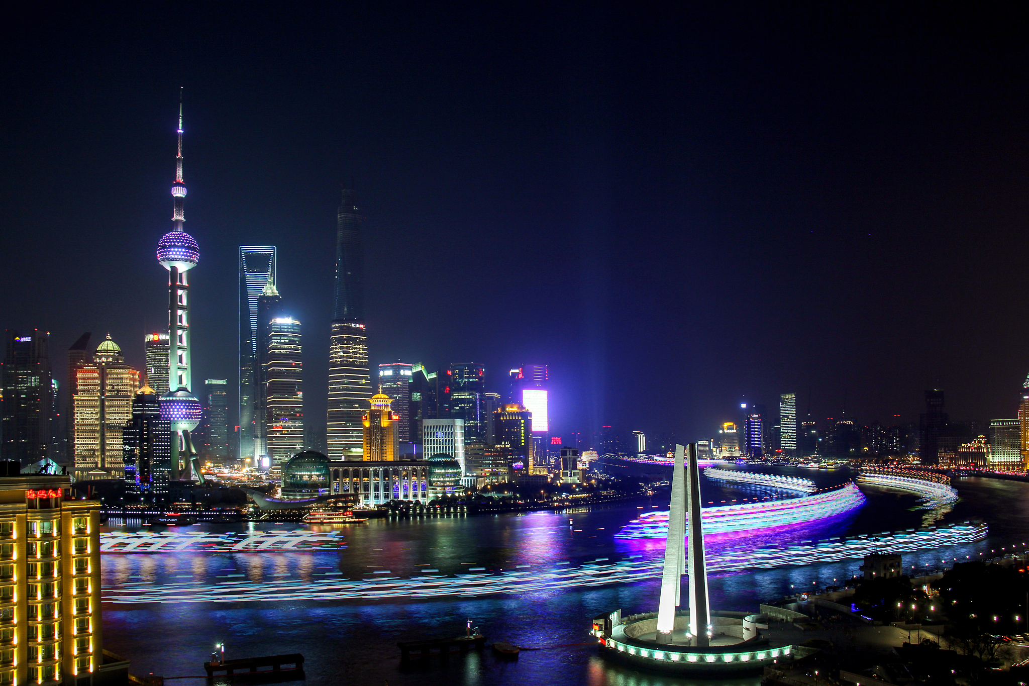 上海陆家嘴金融区夜景