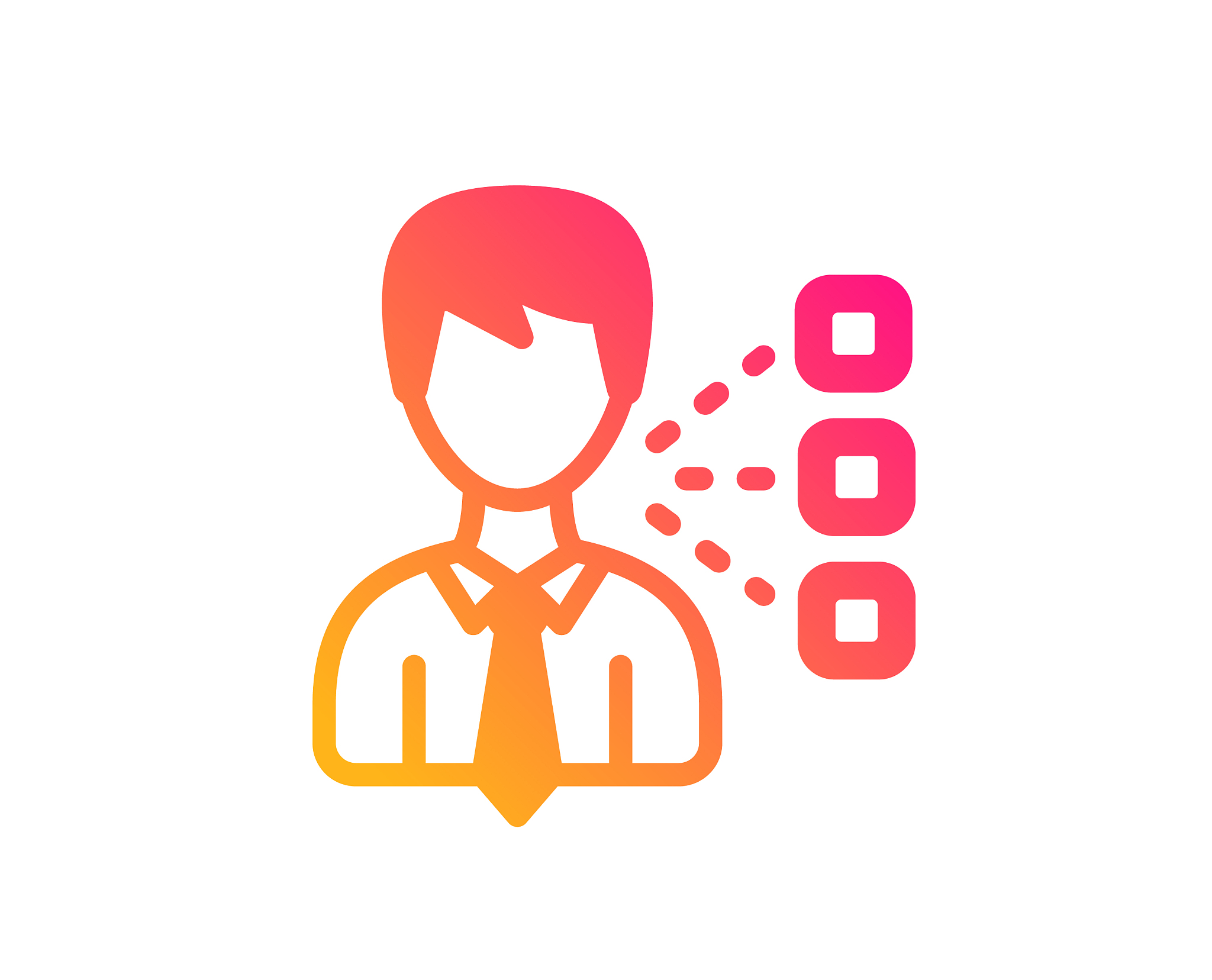third party icon team leader sign