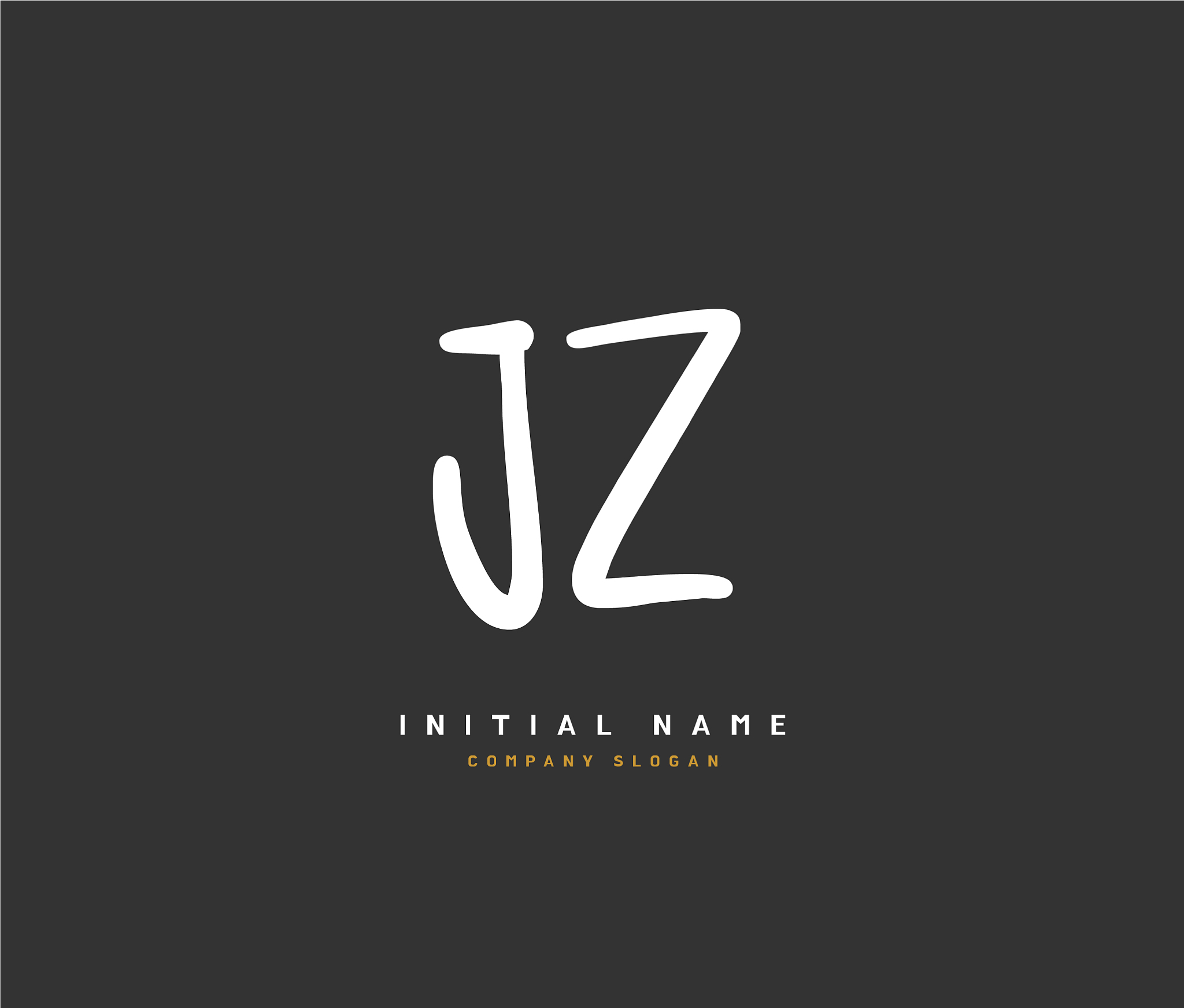 j z jz beauty initial logo handwriting logo of