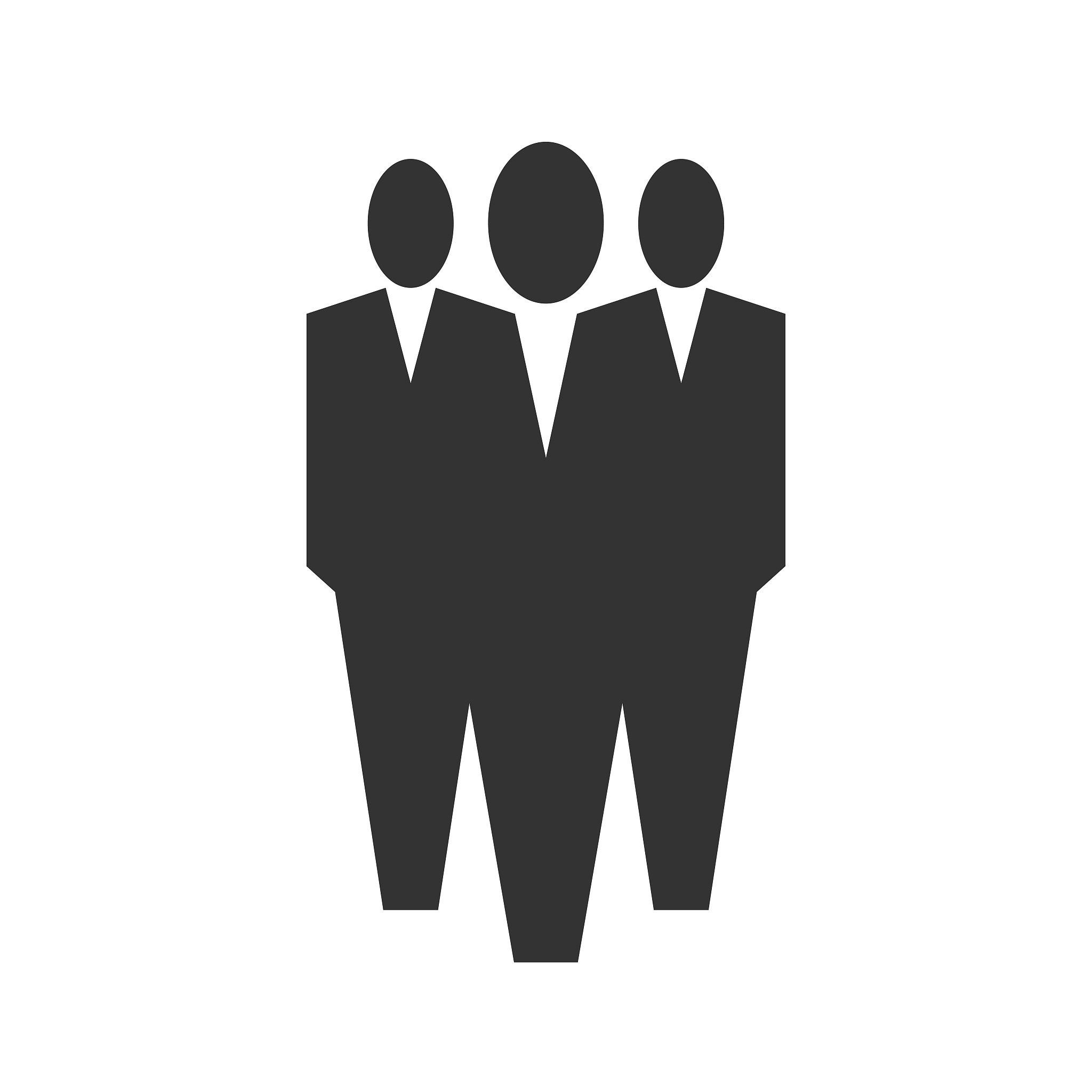 office people icon,three men wearing a suits.