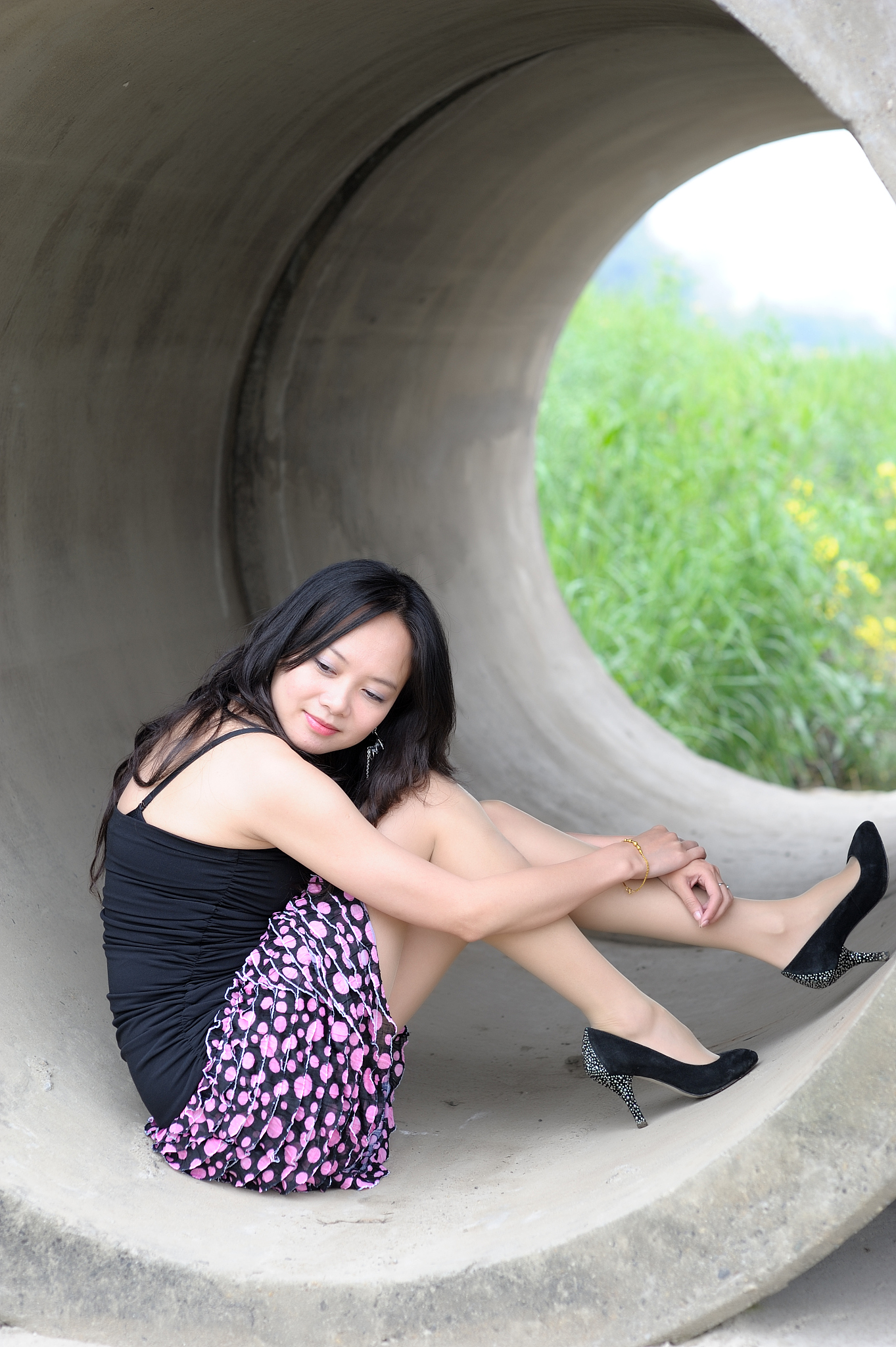 sexy asian girl with beautiful legs