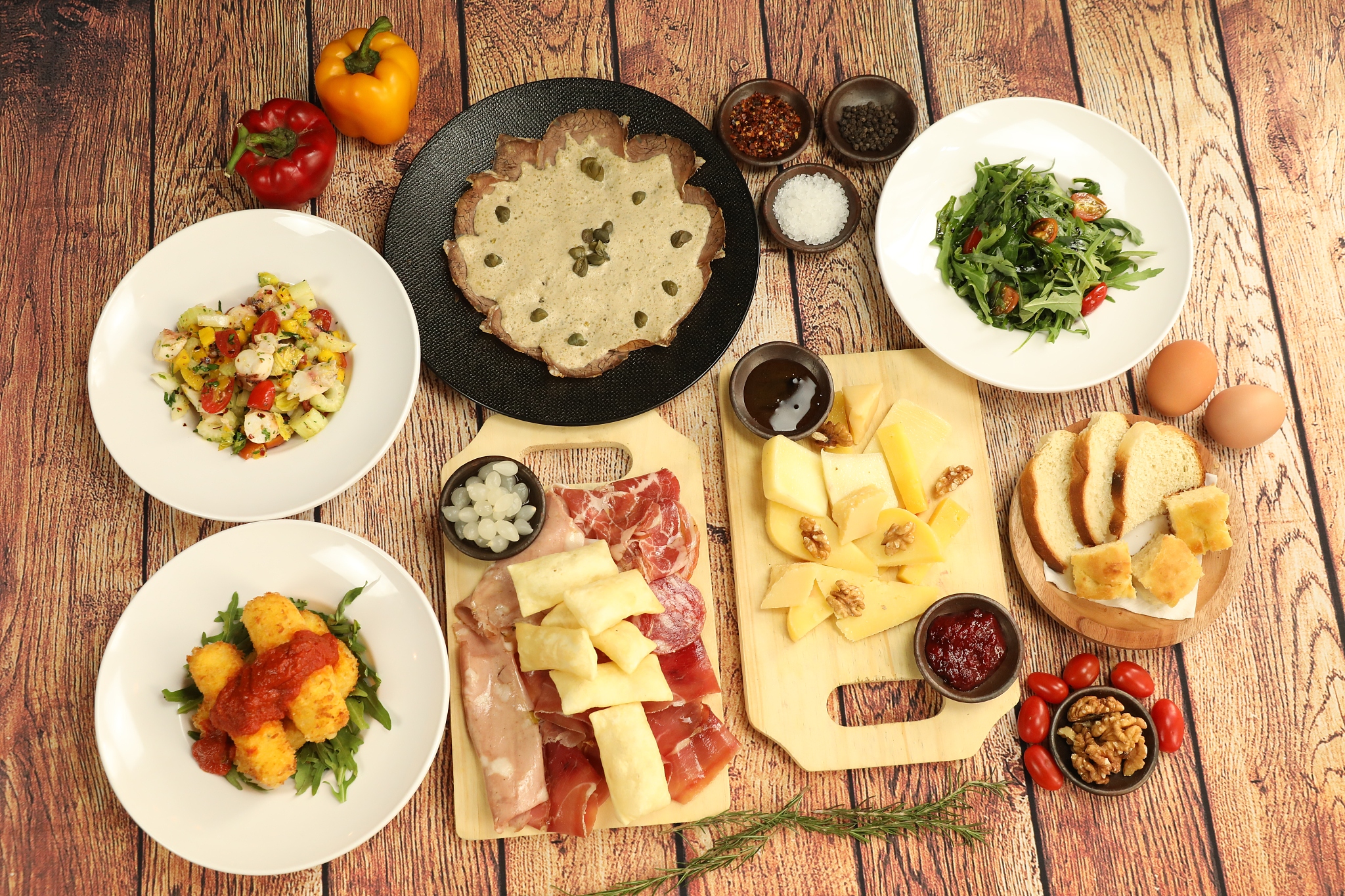 italian food on the table