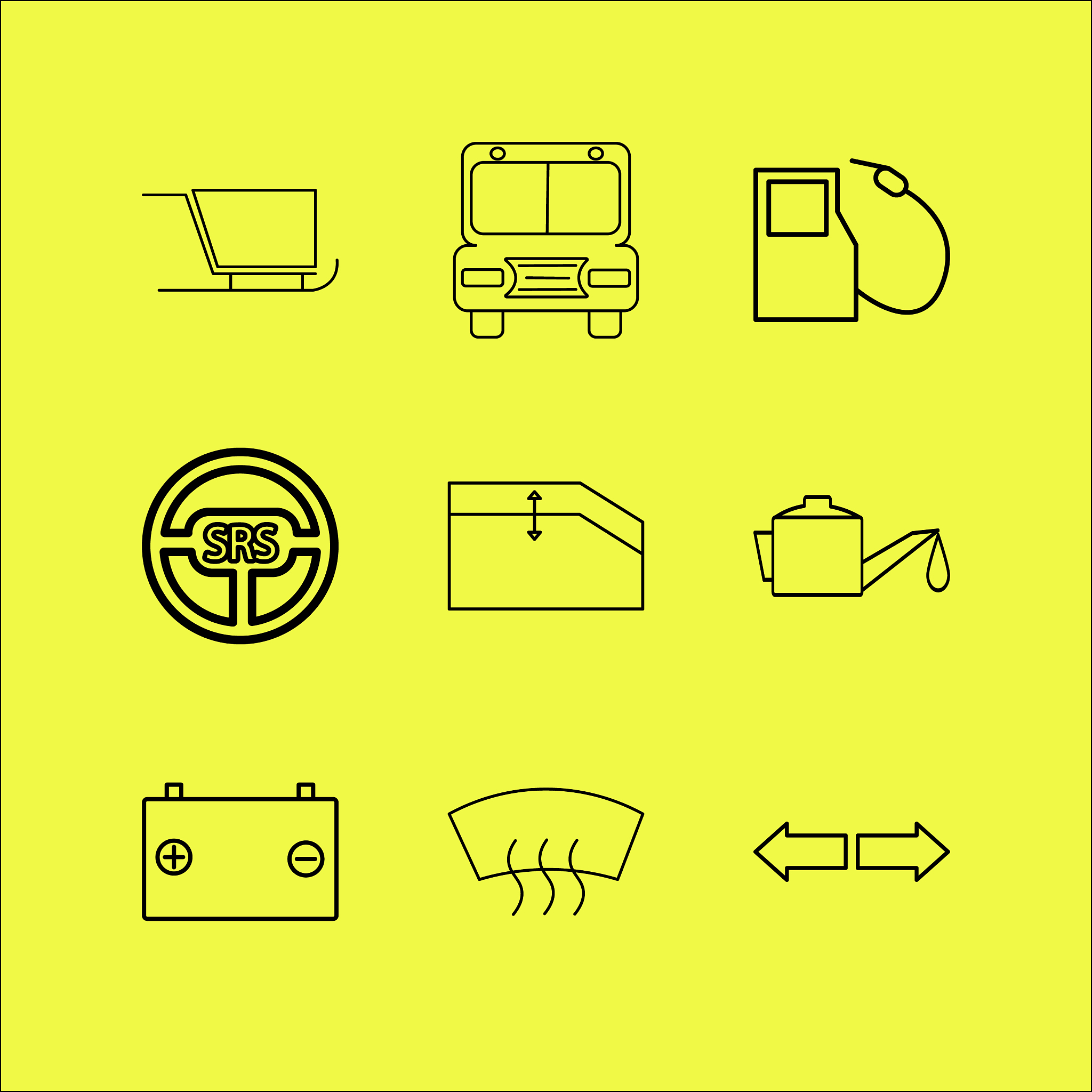 transport and transportation linear icon set