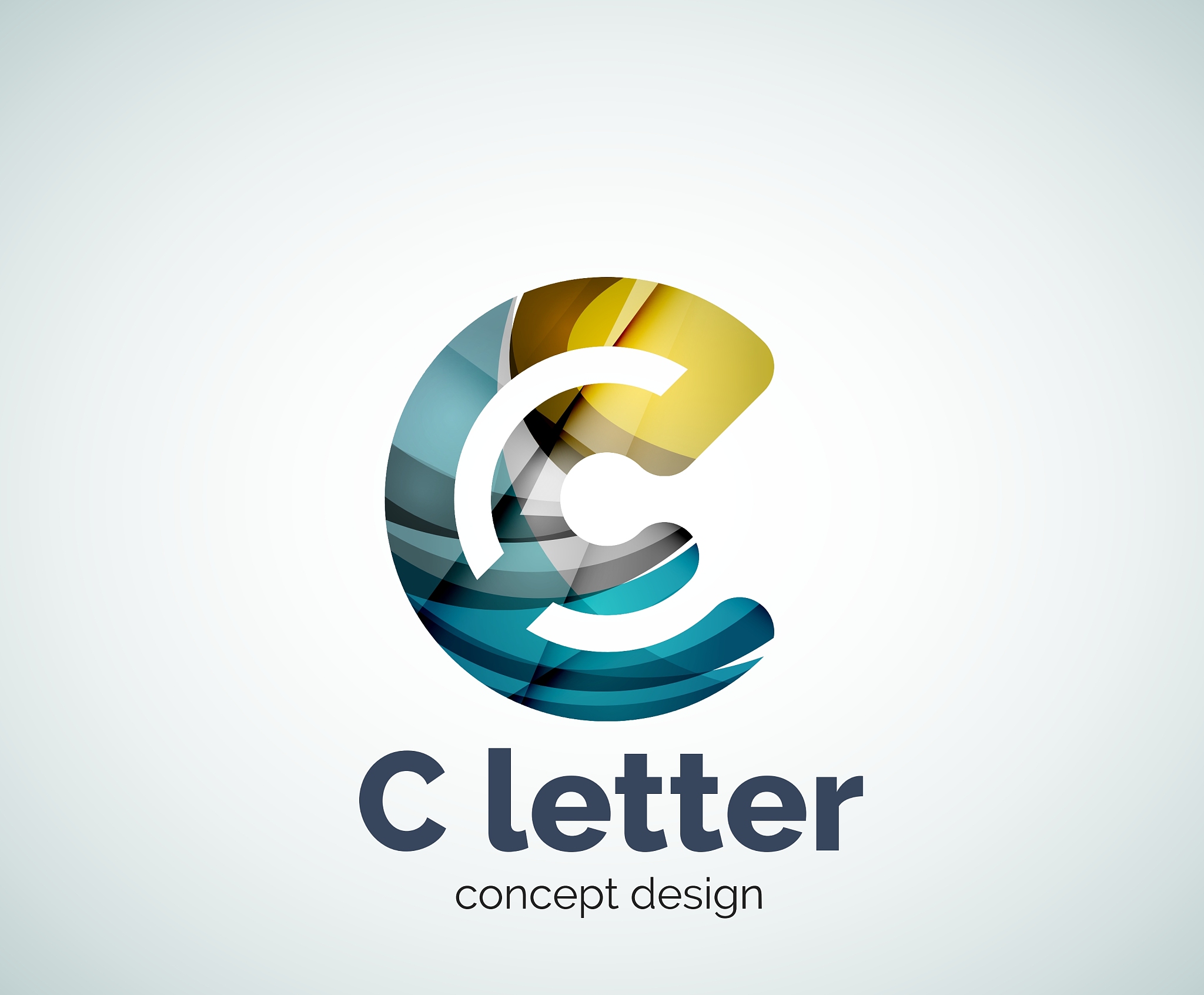 c letter concept logo template