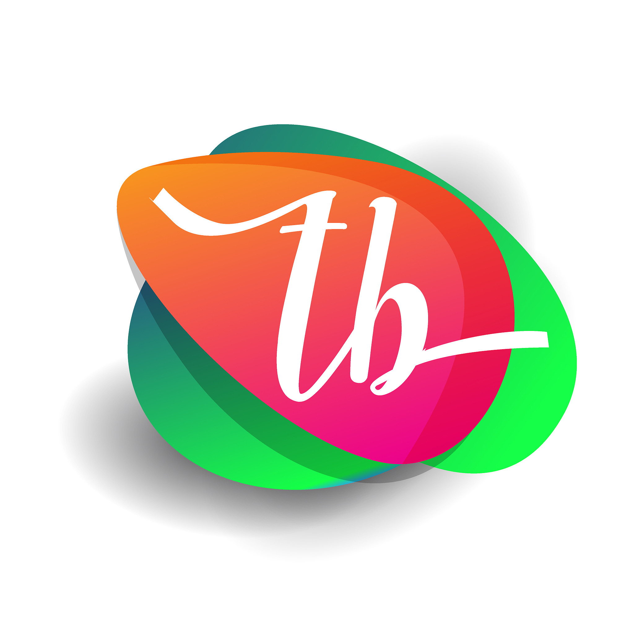 icon button with colorful splash and alphabet