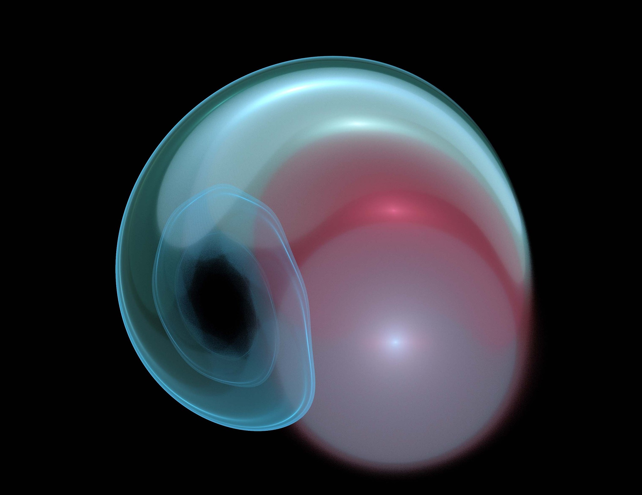 image of one digital fractal on black color