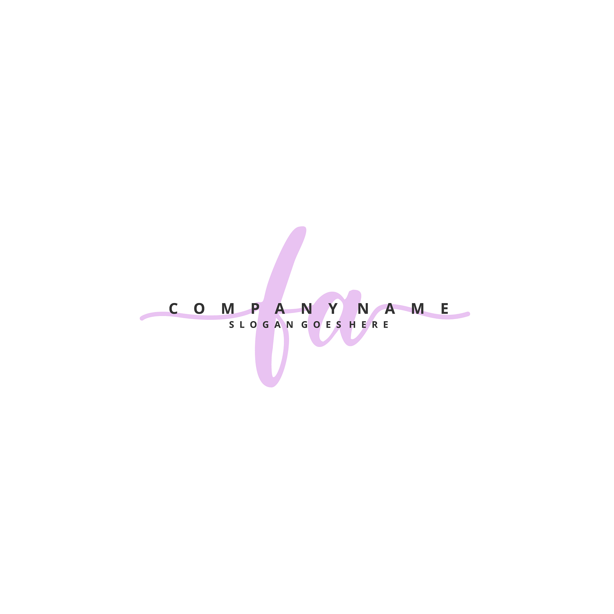 f a fa initial handwriting and signature logo
