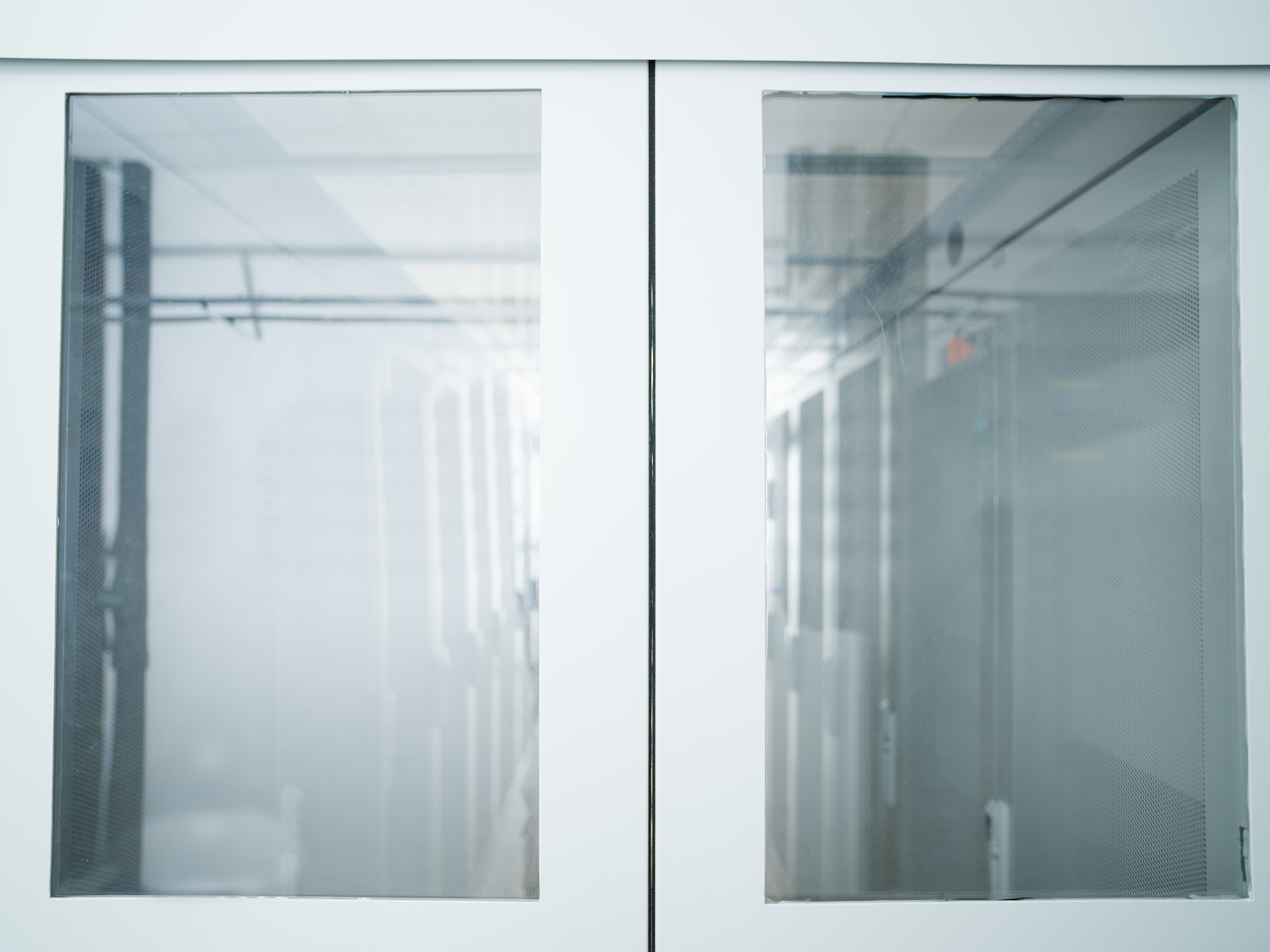 modern server room with white servers and hardwares in a interne
