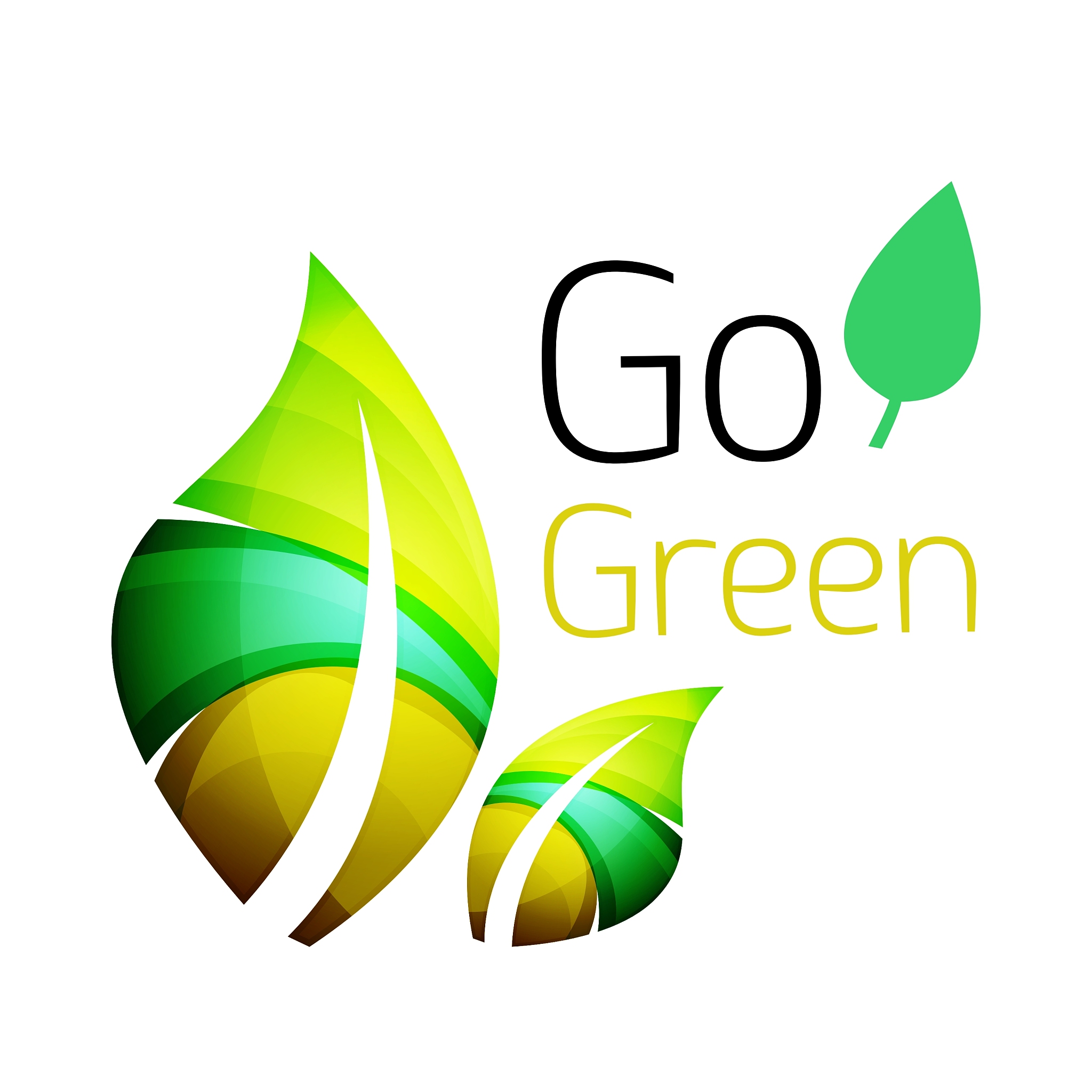 colorful leaf logo geometric abstract icon