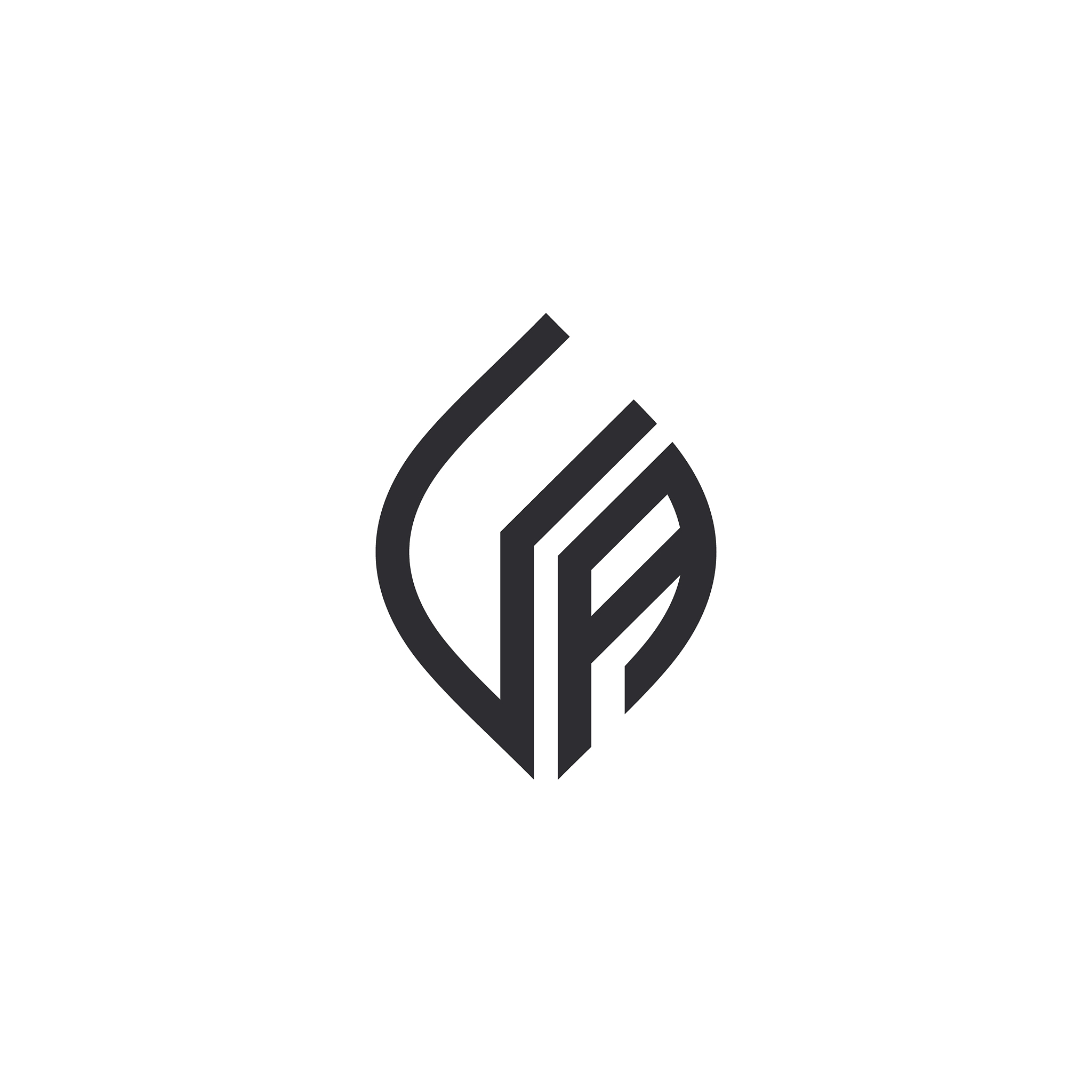 ua letter logo icon design template elements
