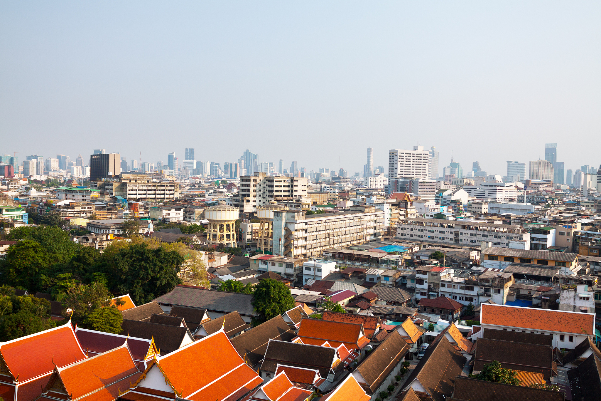 modern skyline of bangkok