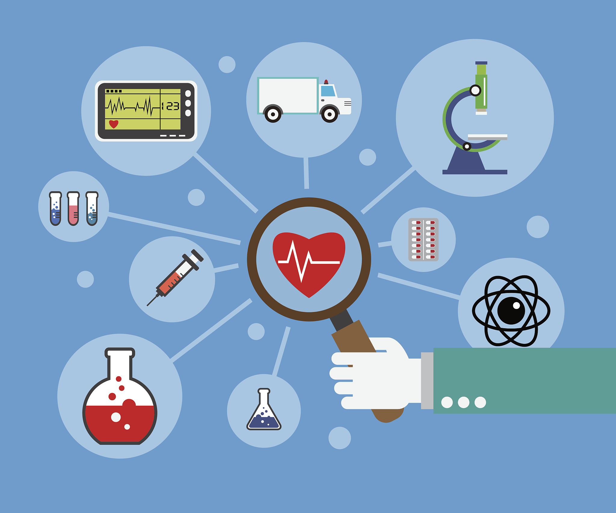 flat design concept for medical and healthcare