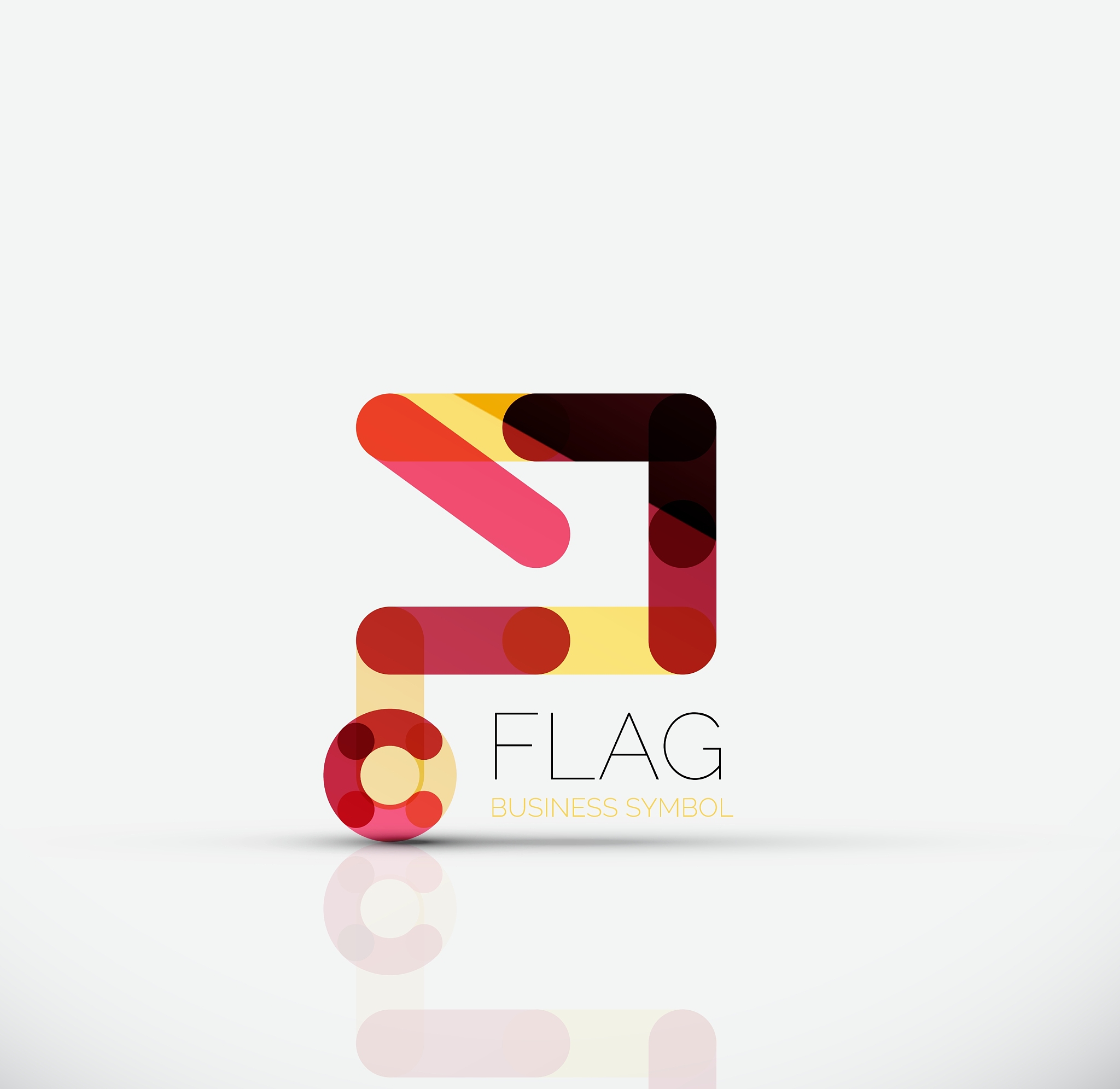 logo flag abstract linear geometric business icon