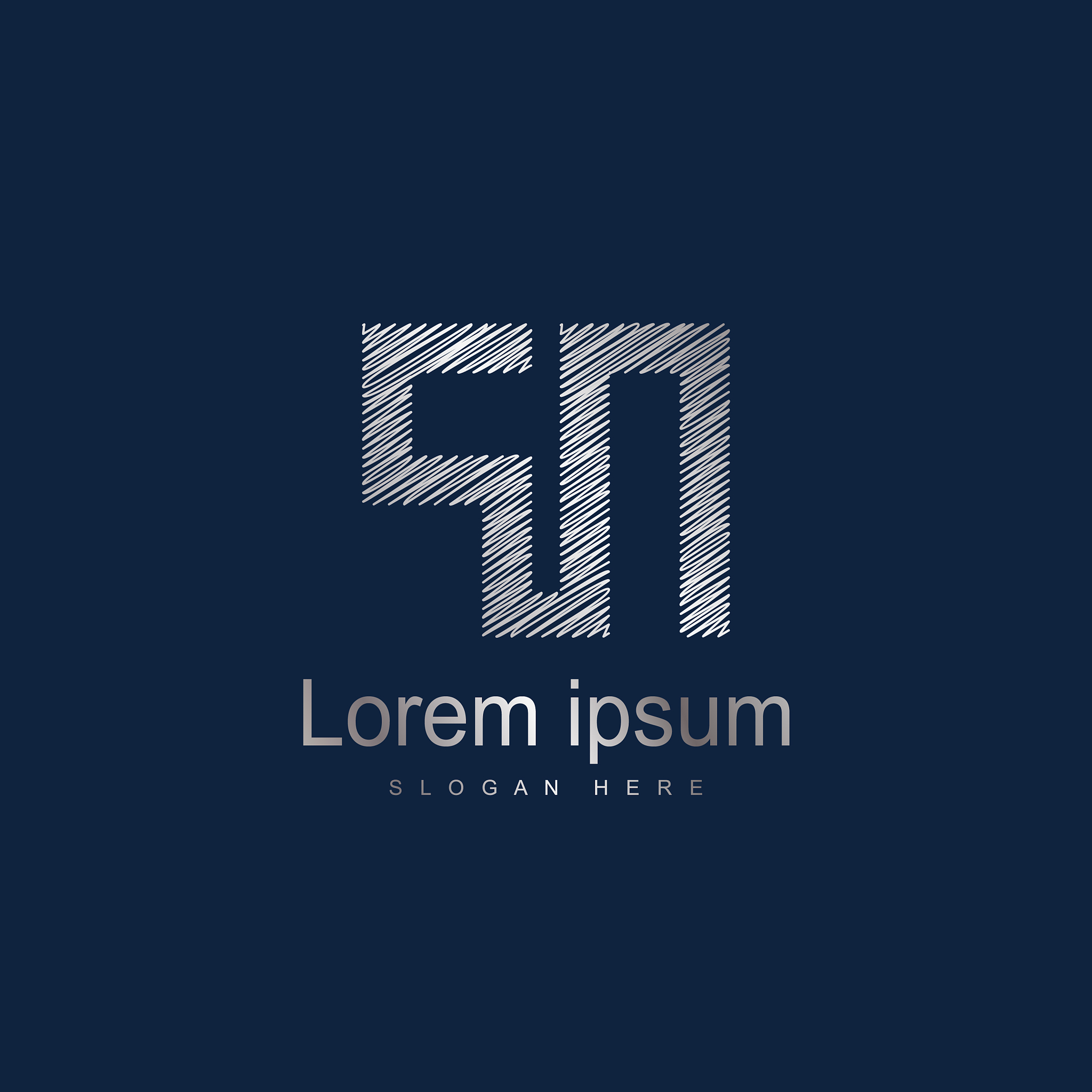initial letter pn logo template design