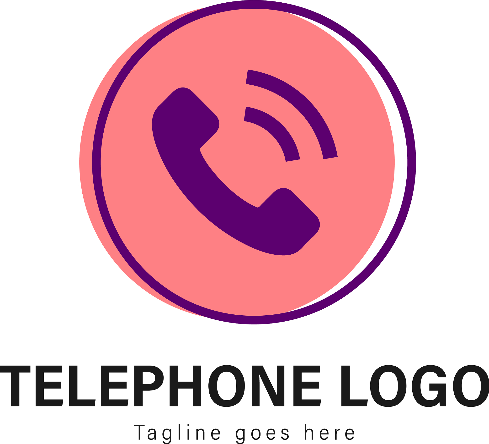 telephone logo template design telephone logo