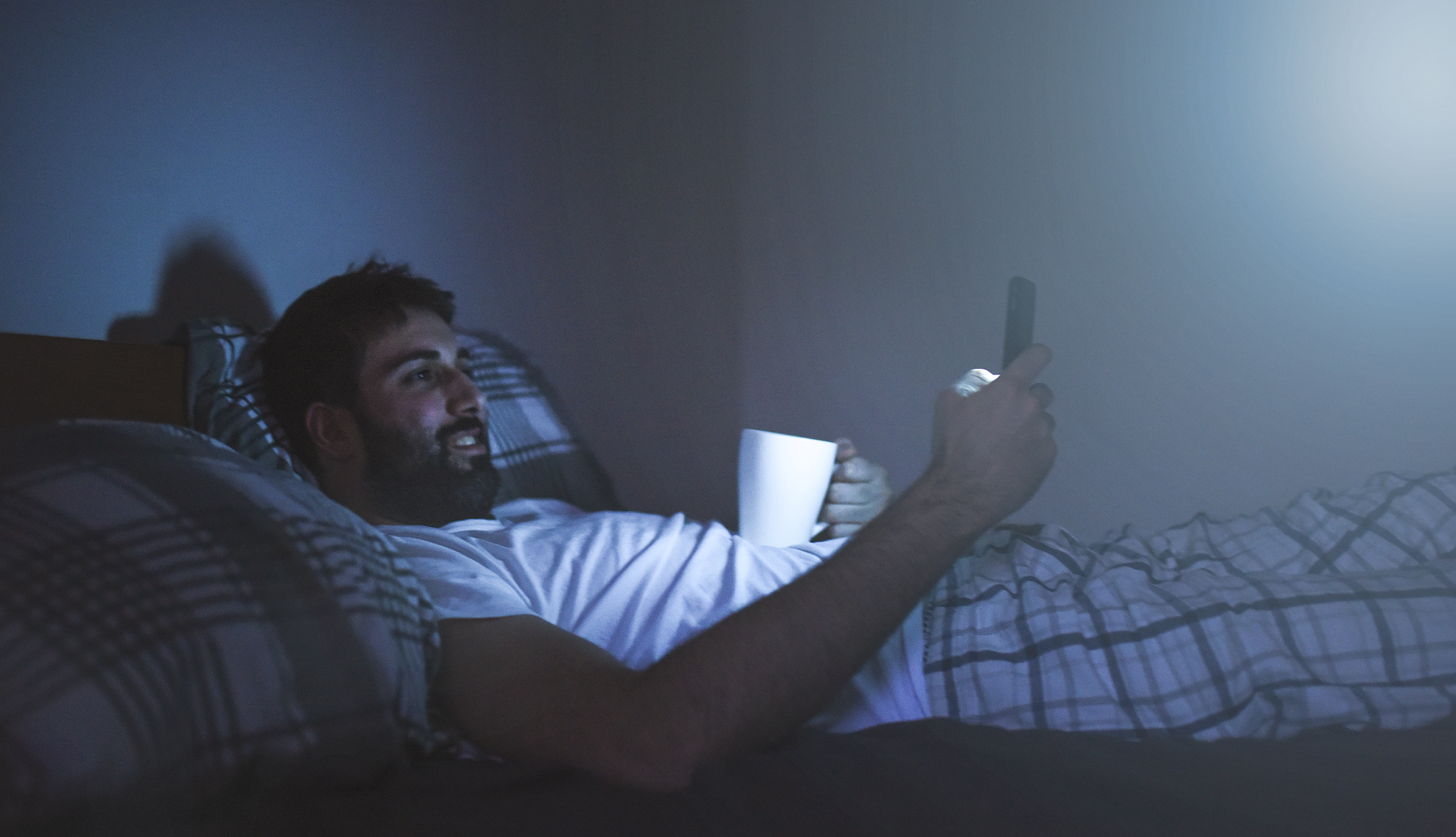 night chatting on the phone