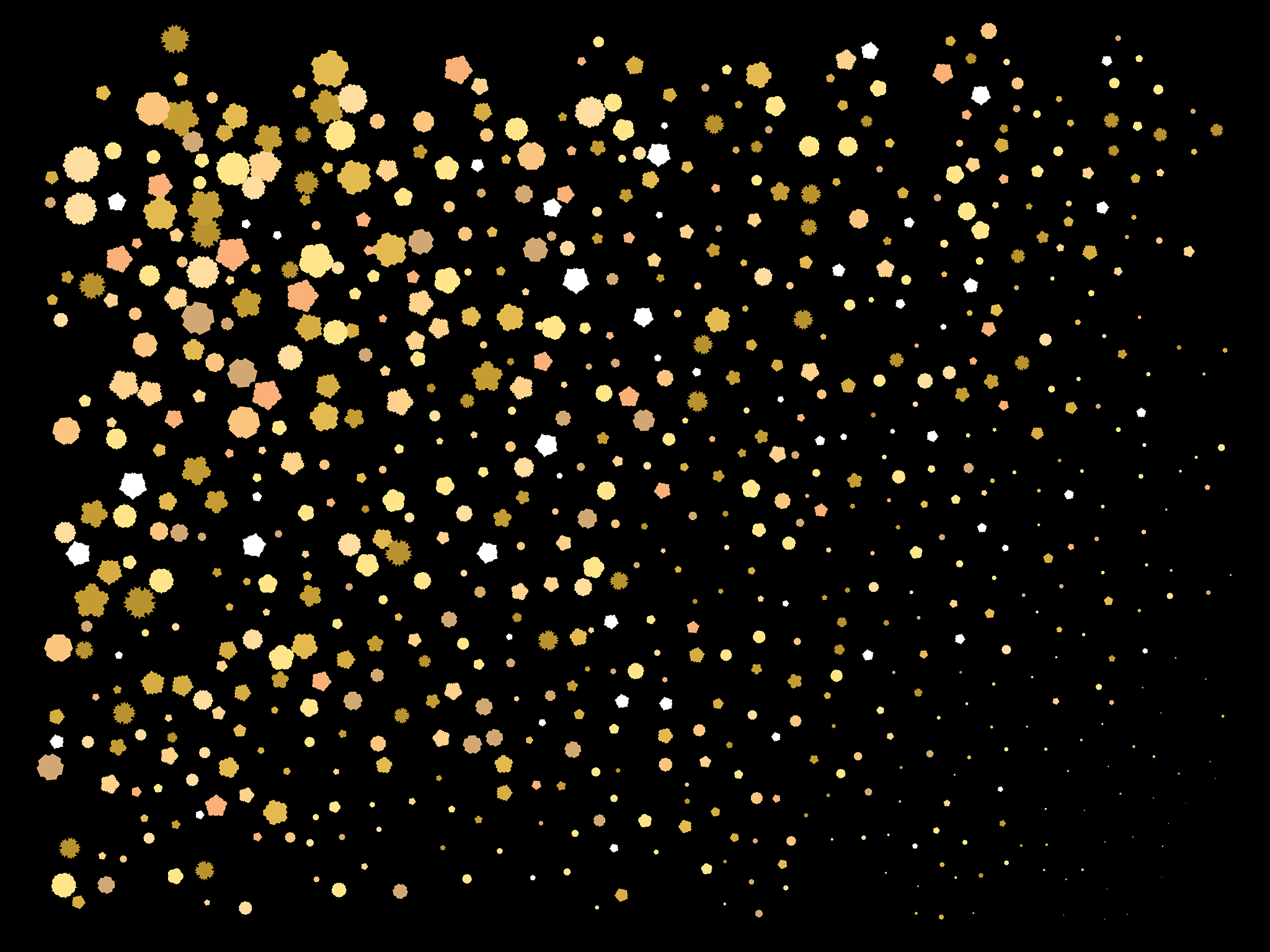 beautiful shiny falling crackers