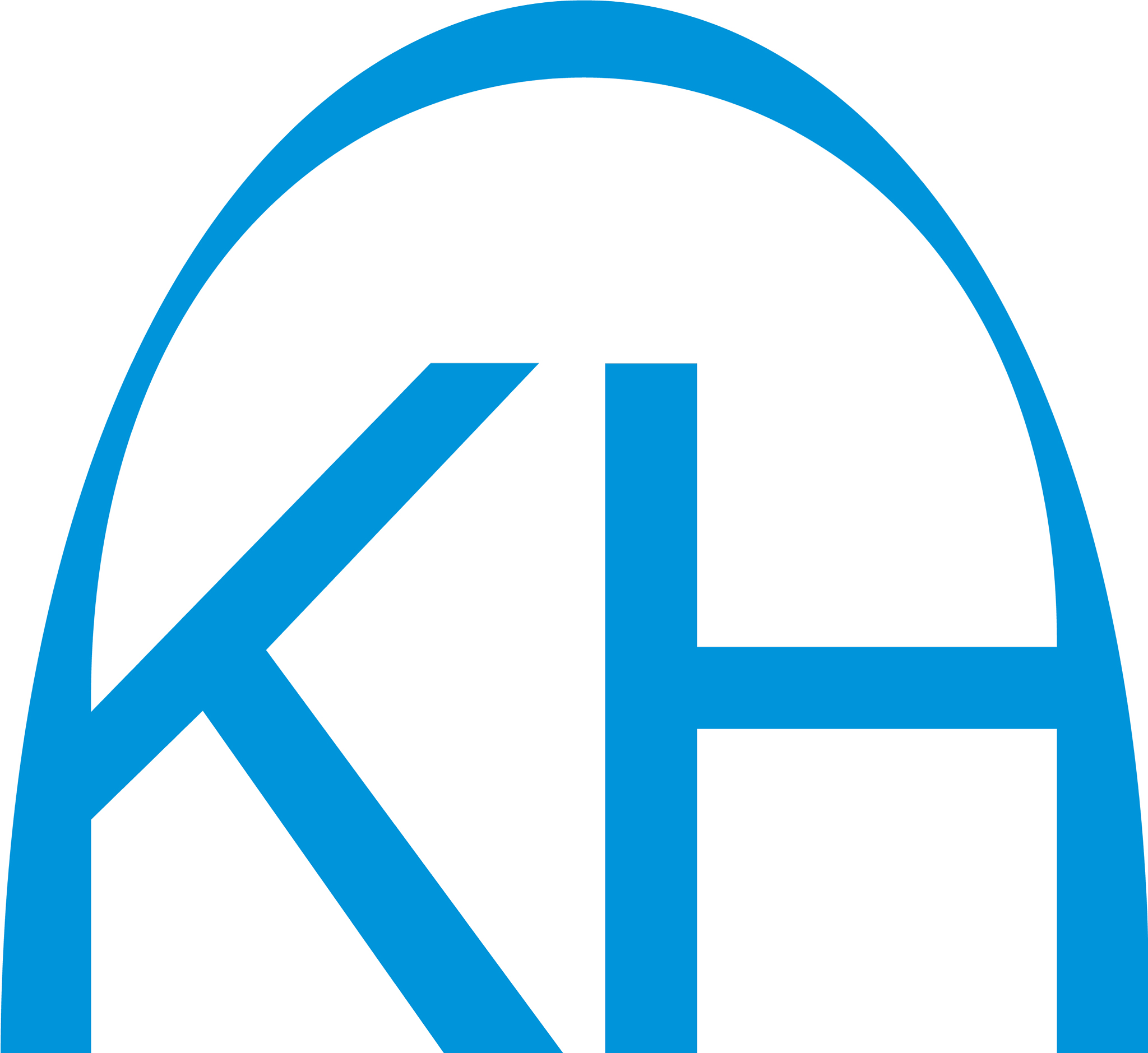 kh creative initial logo design