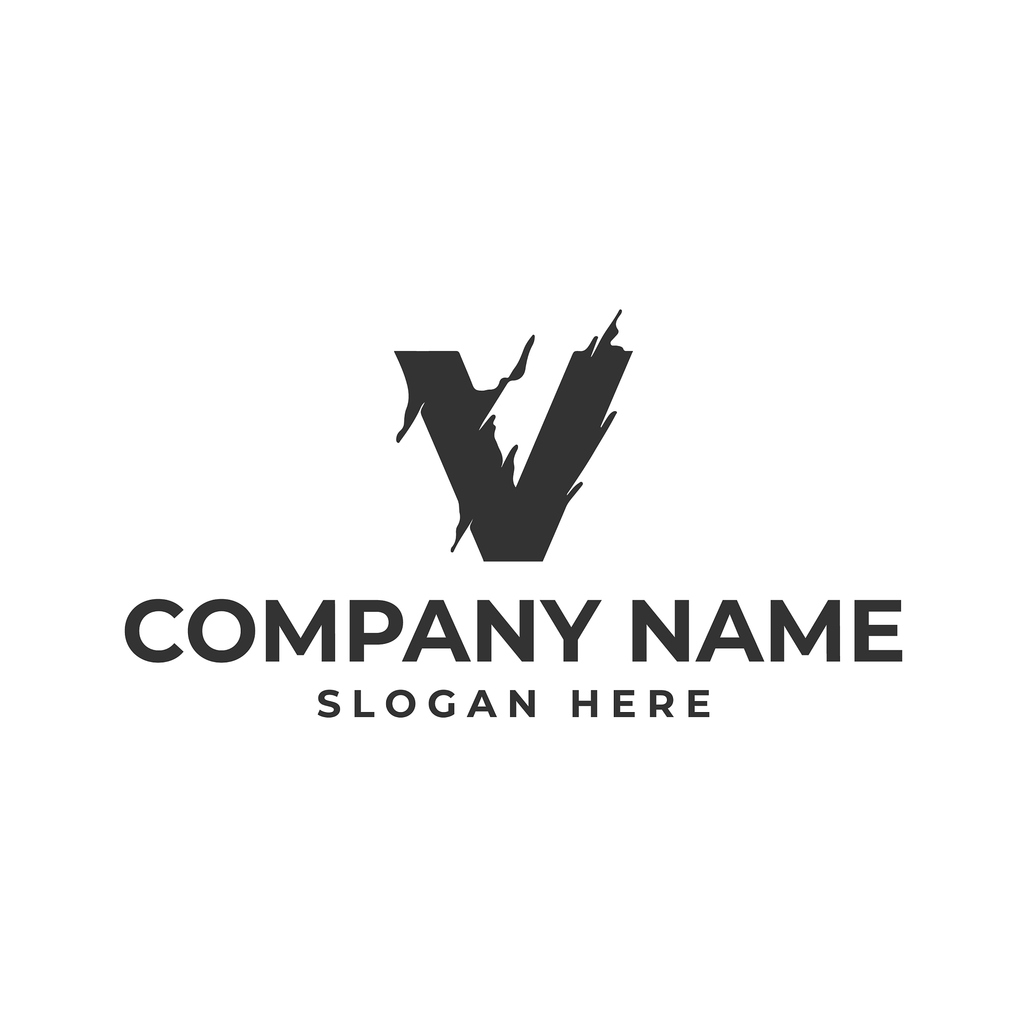 letter v logo template design