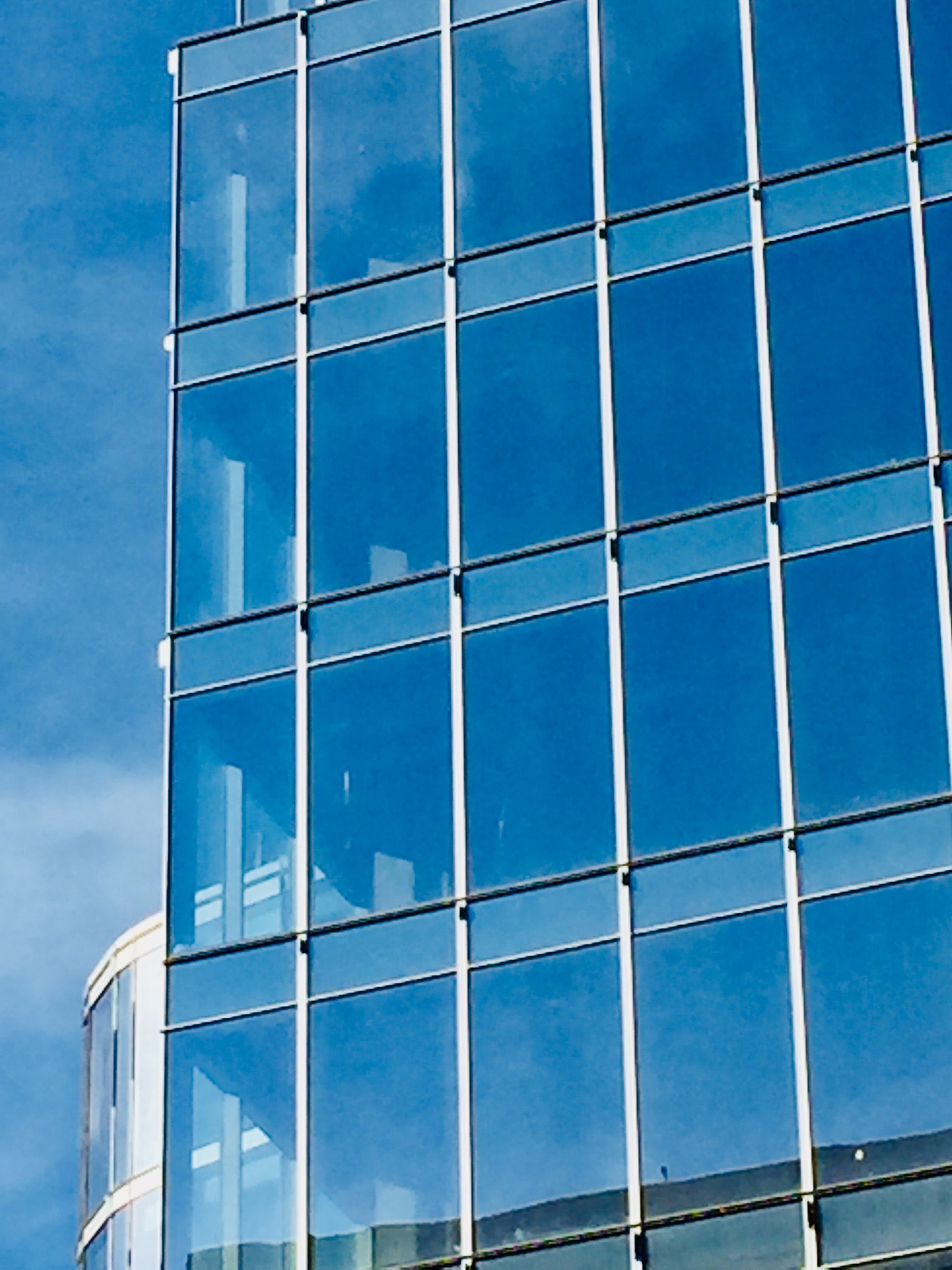 metal and glass corporate cityscape