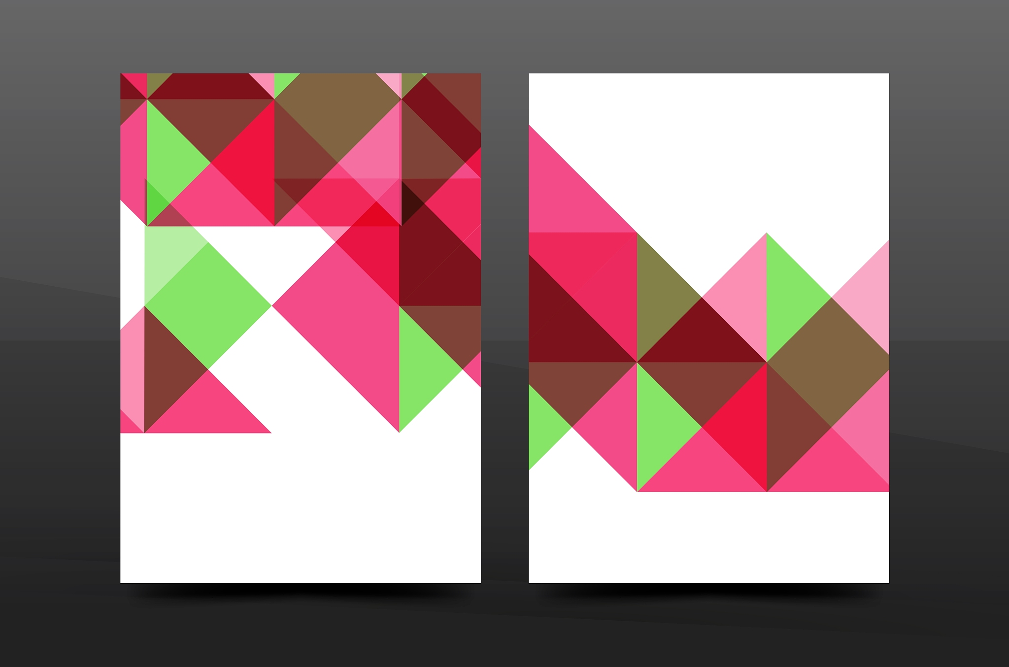 colorful geometry design annual report a4 cover
