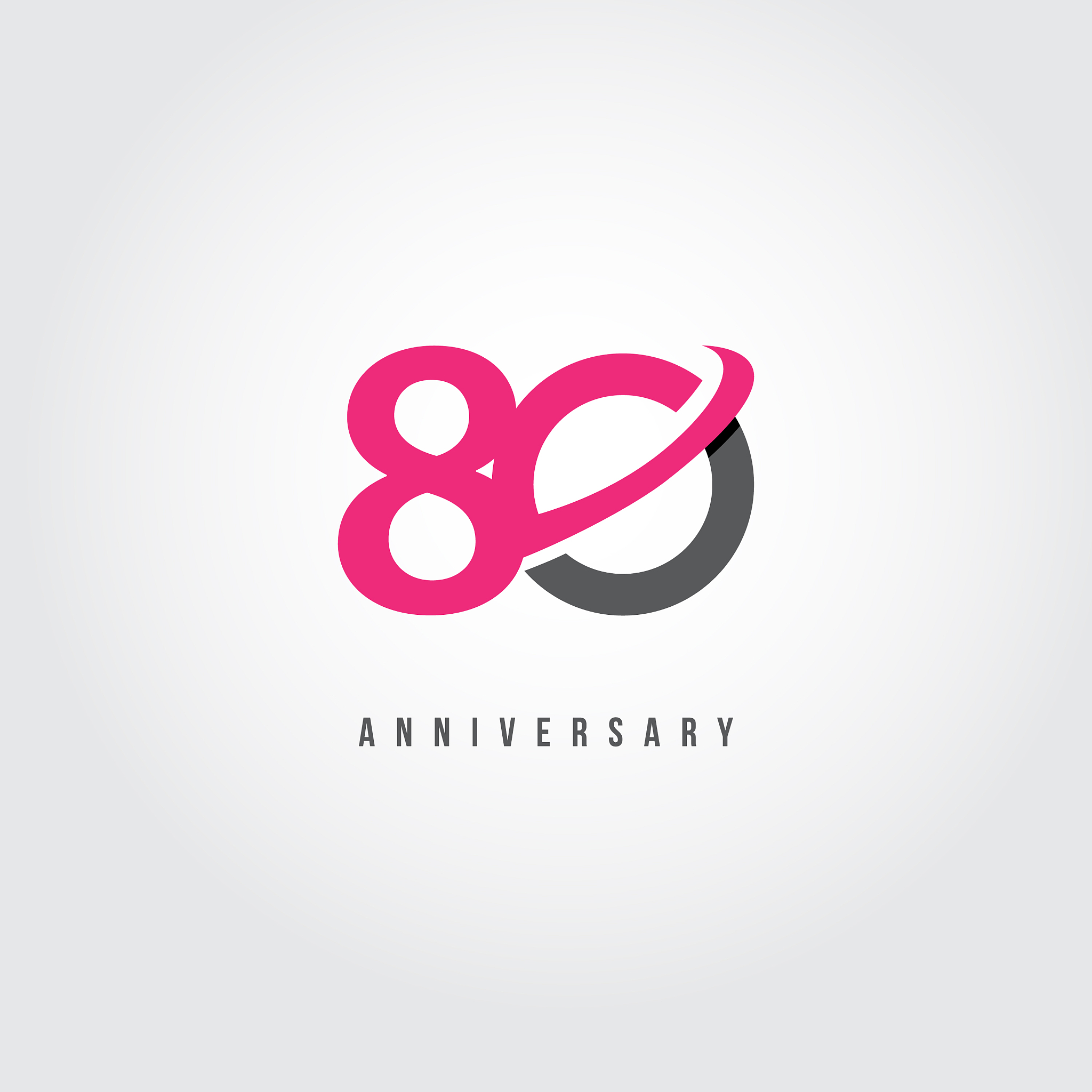 80 year anniversary template design
