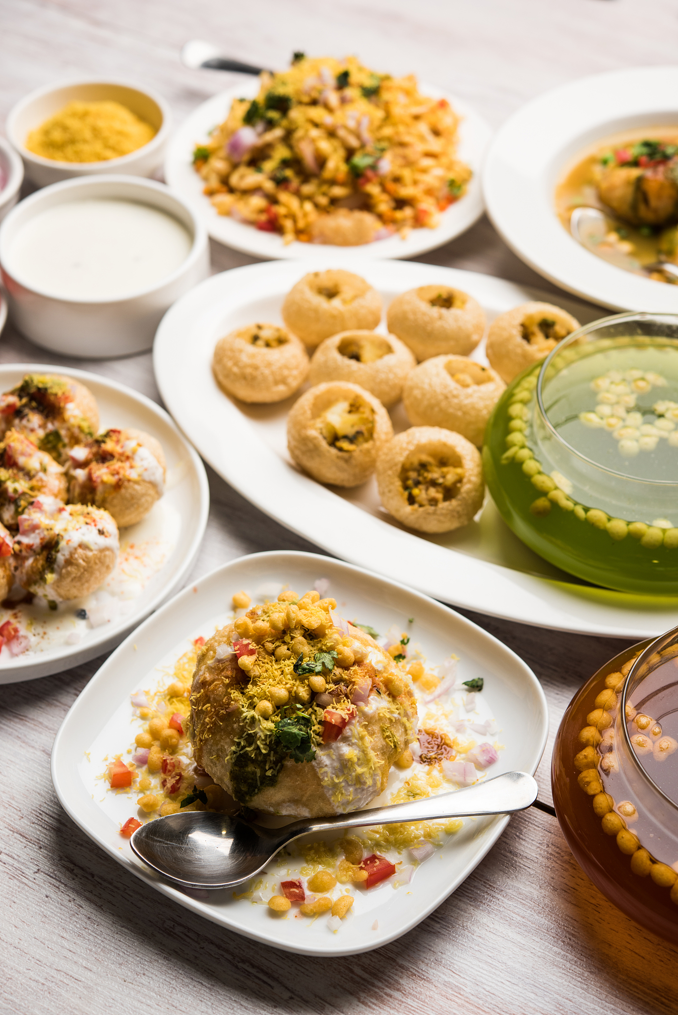 bombay chat food in group