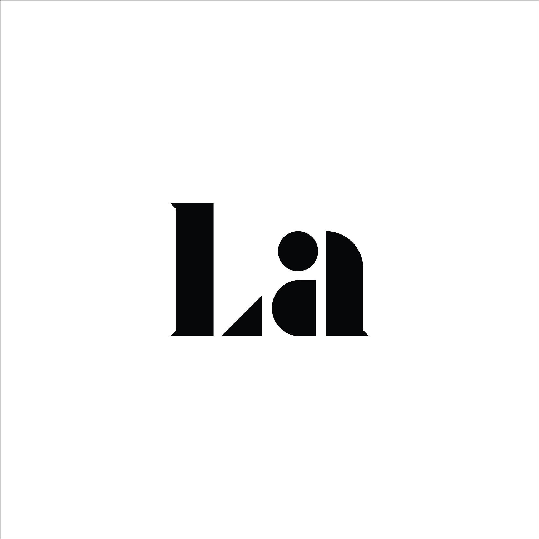 initial letter la or al logo design template