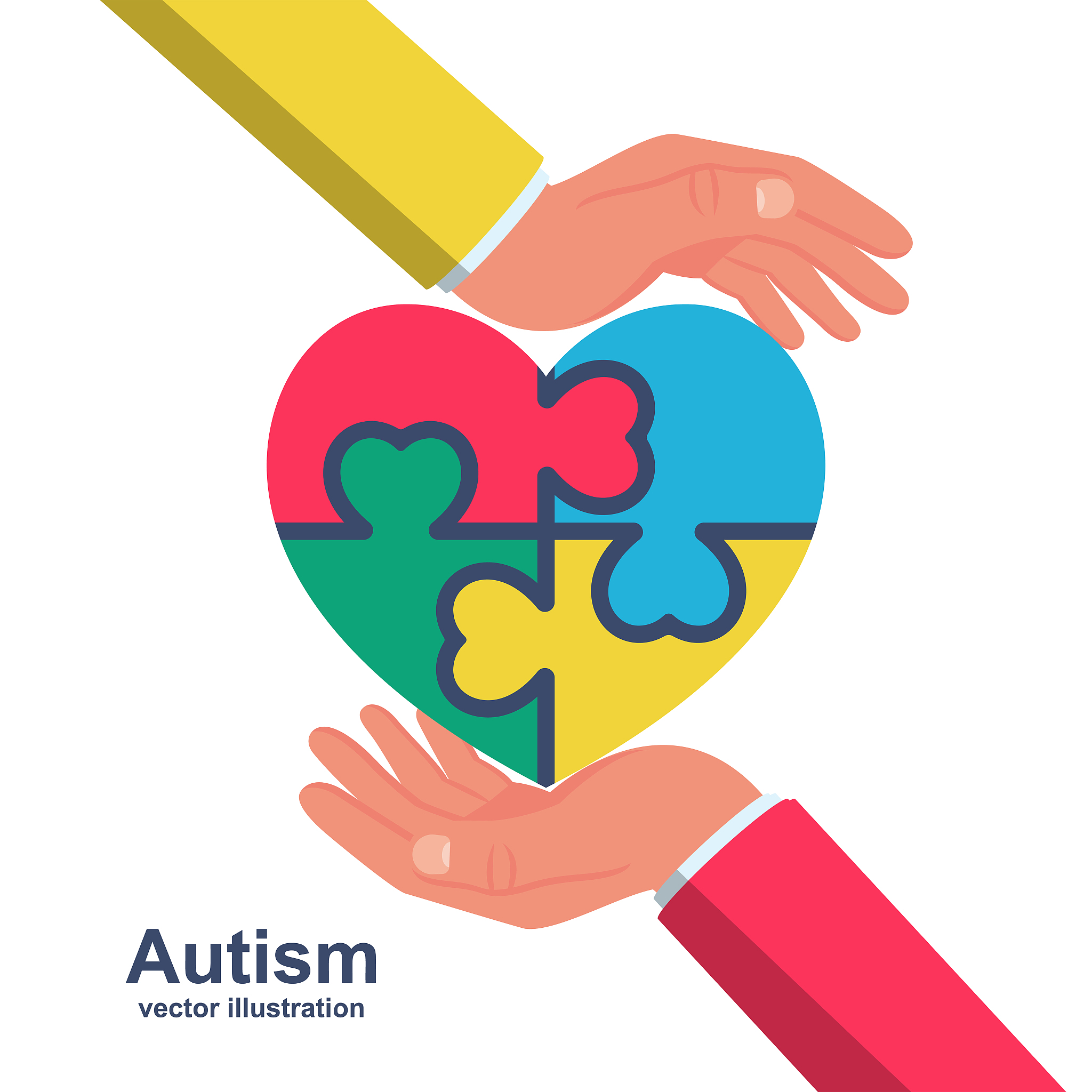 world autism day. utism awareness. puzzle or mosaic in the form 