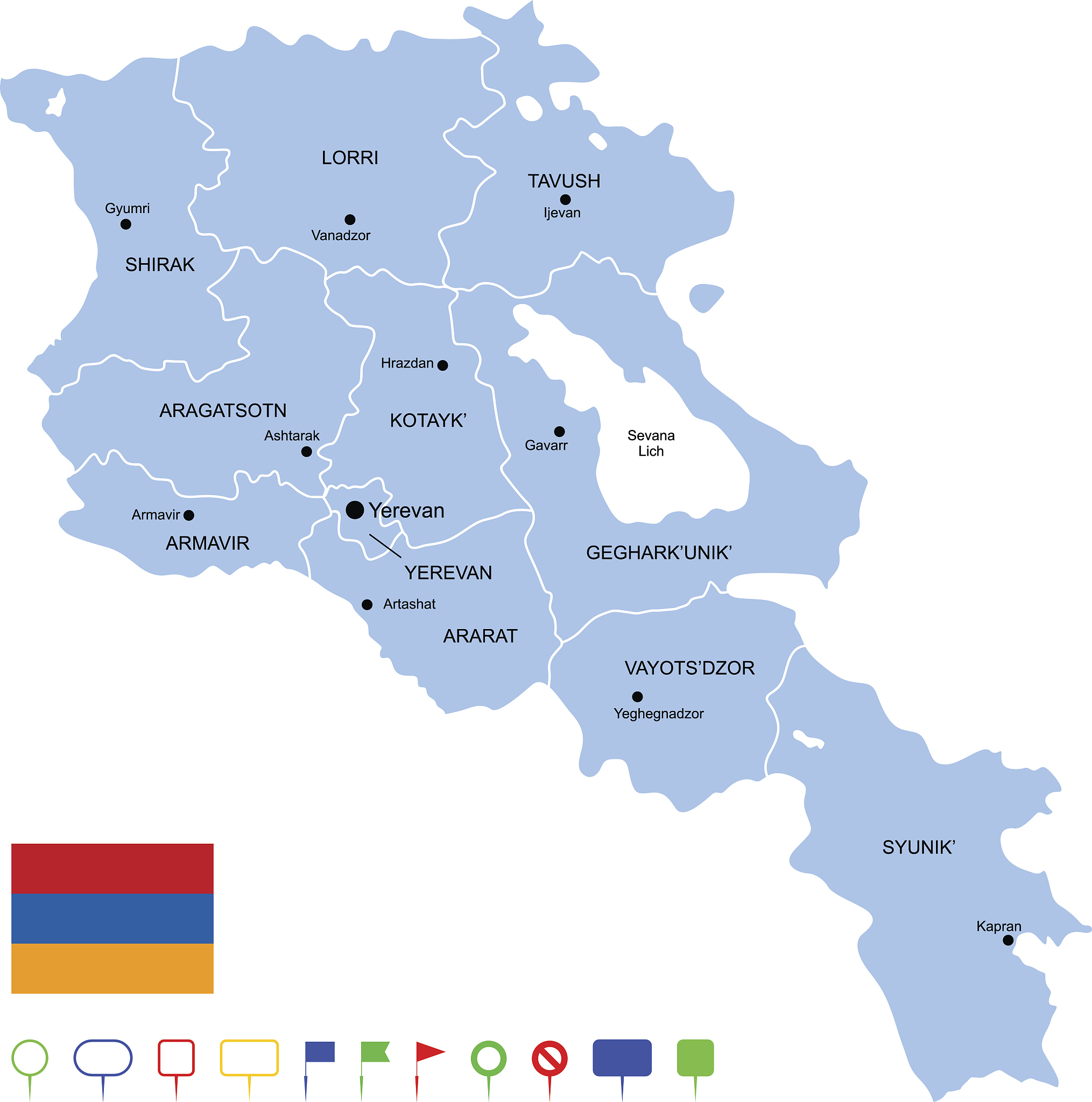 map of armenia
