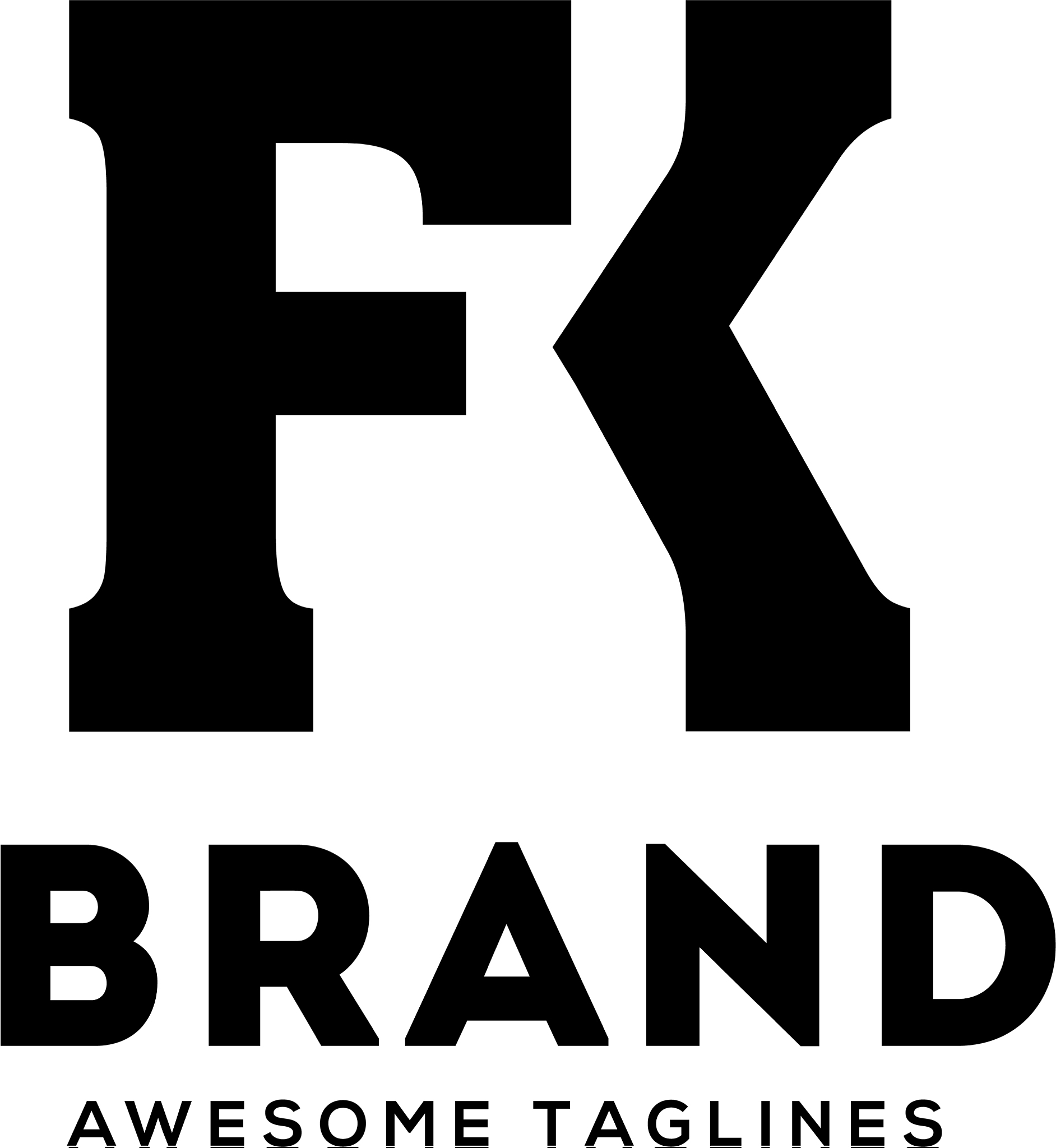 fk letter monogram strong and bold logo