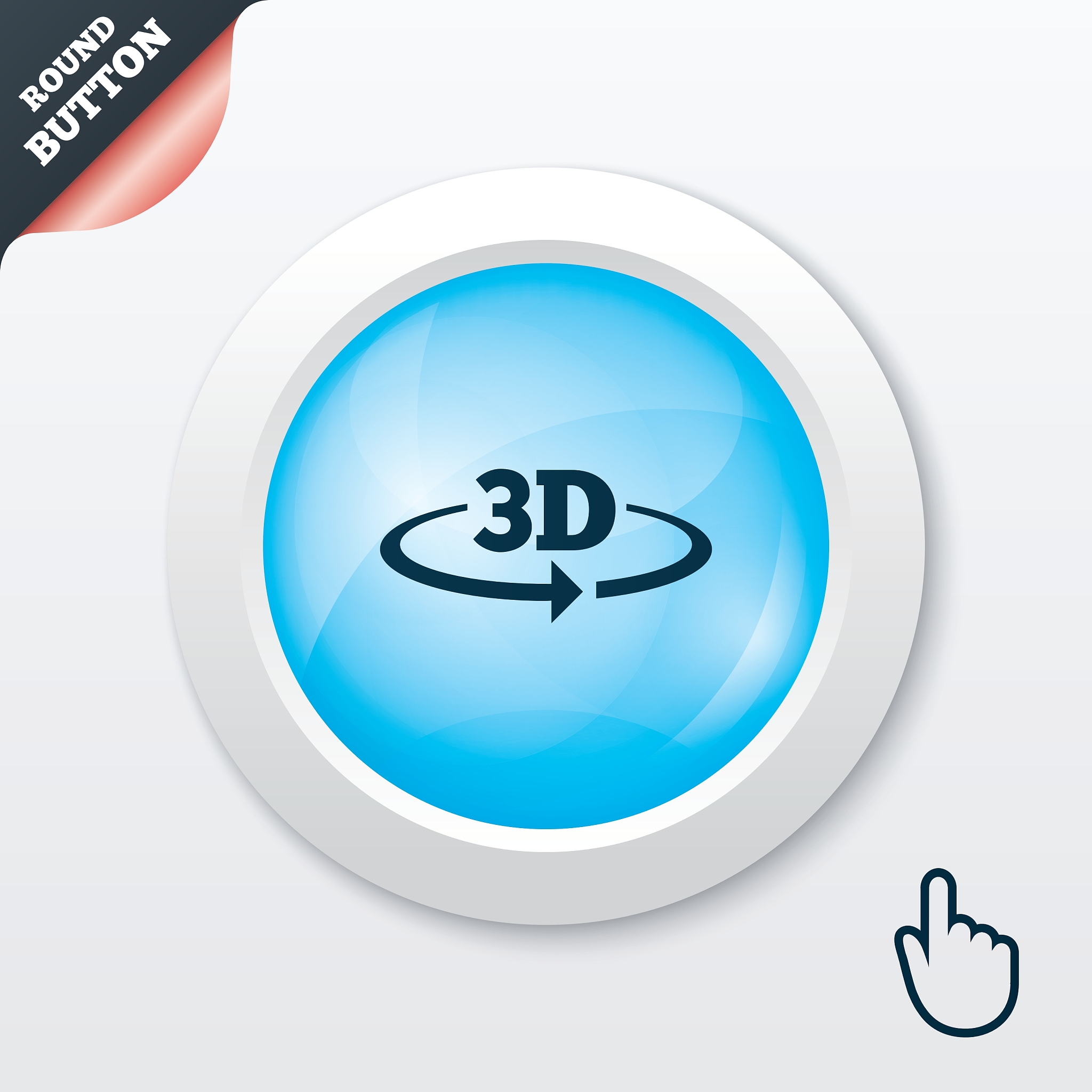 3d sign icon 3d new technology symbol