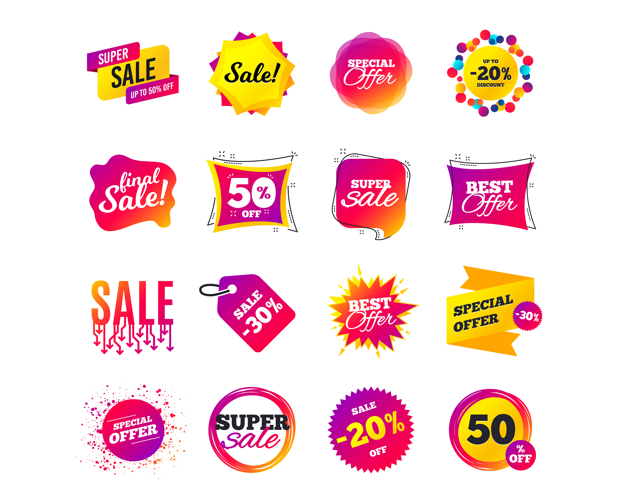 sale banner templates special offer tags