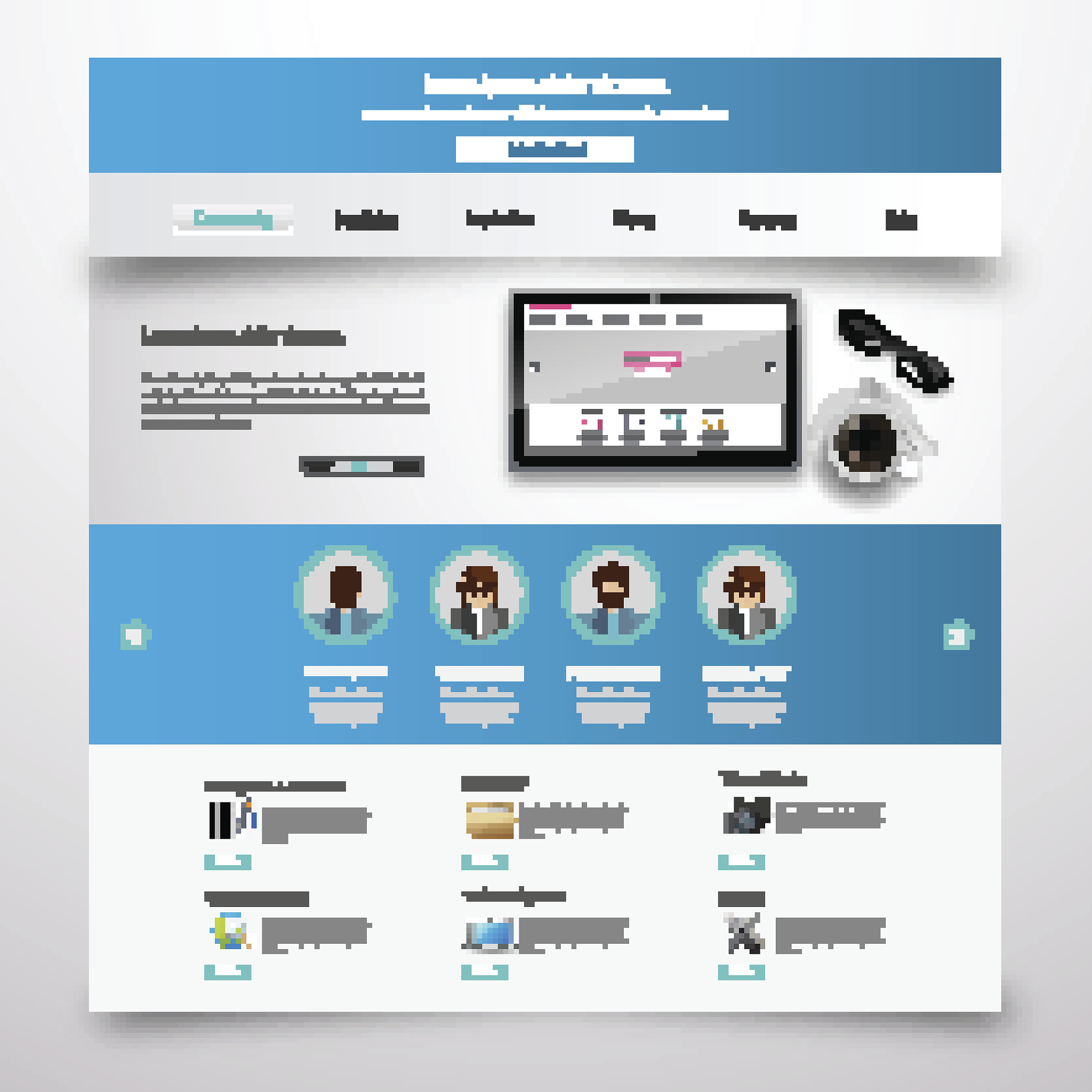 modern clean website template eps 10 vector