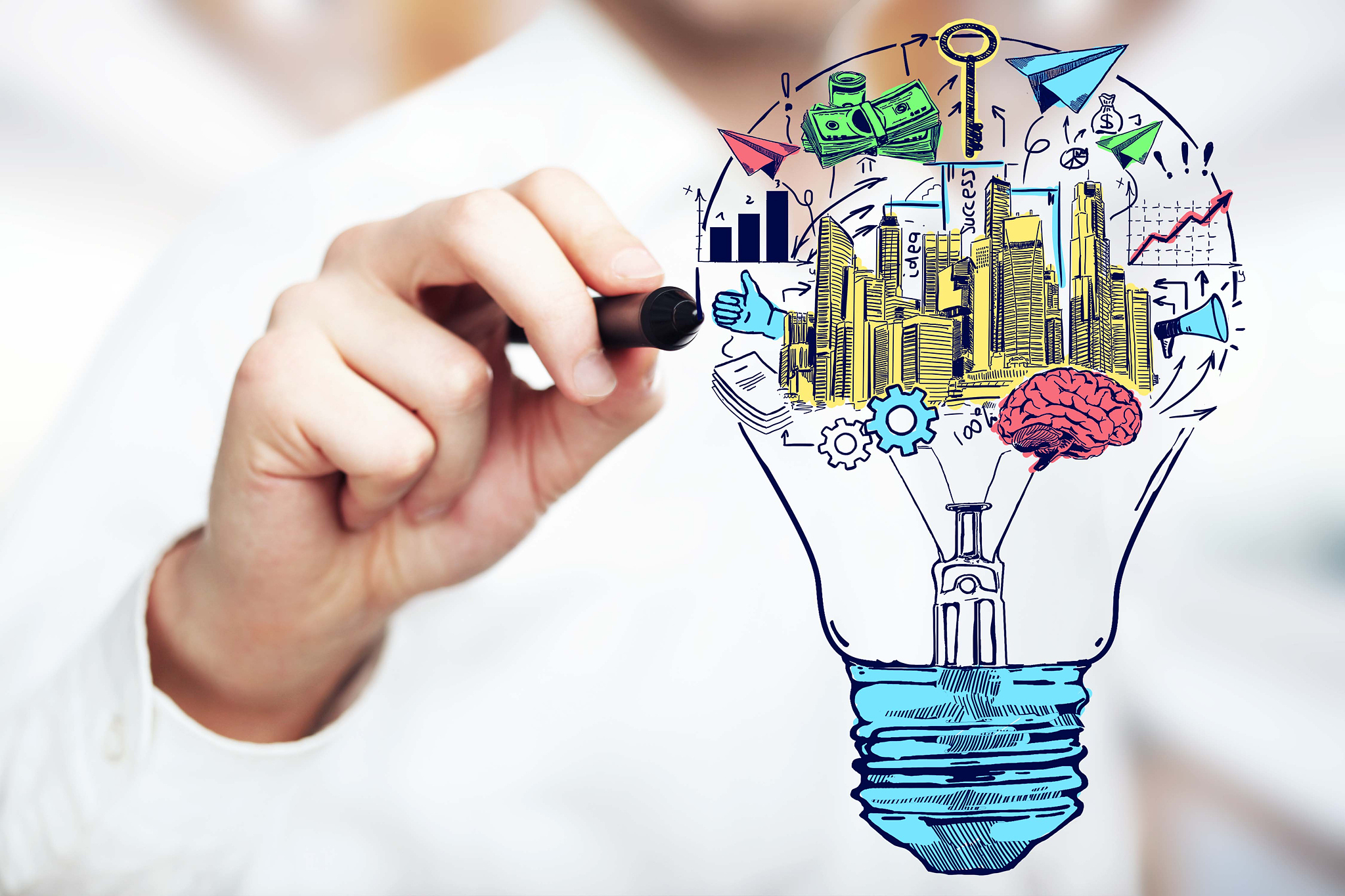 brainstoring new ideas concept