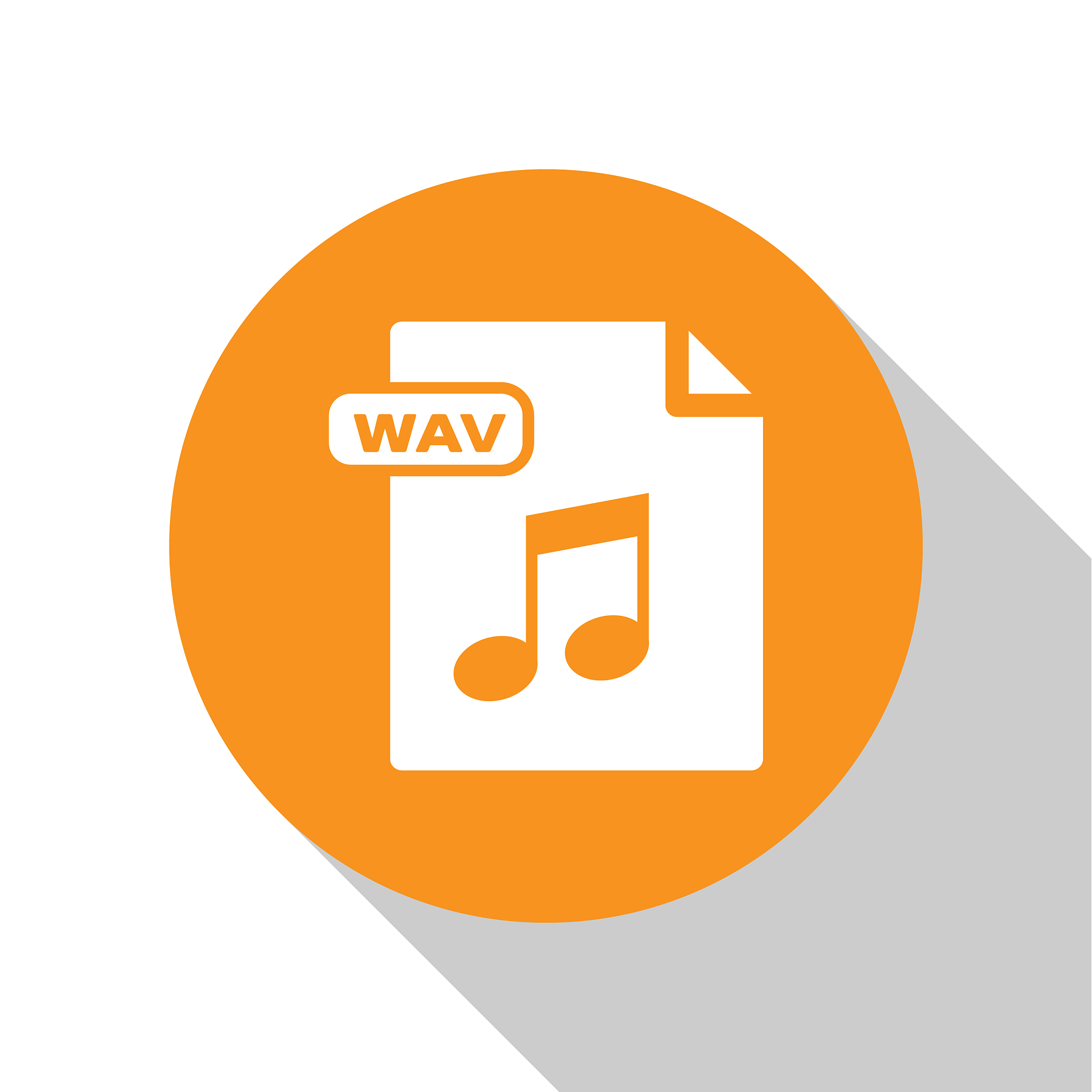 white wav file document download wav button icon
