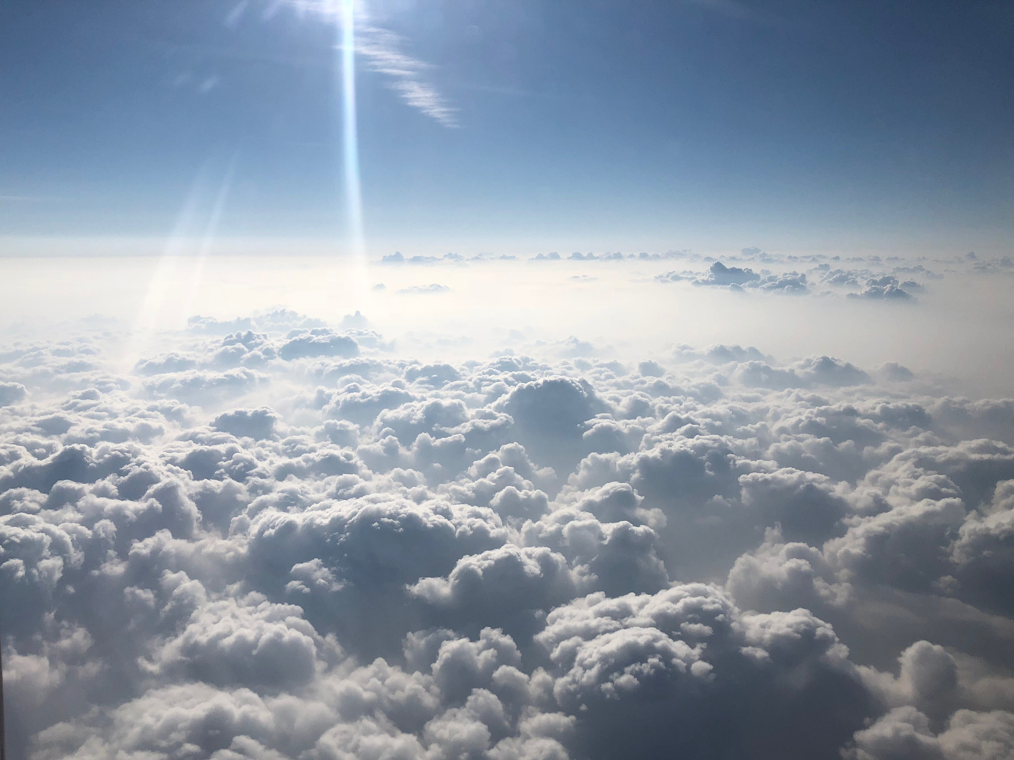aerial view of clouds in sky