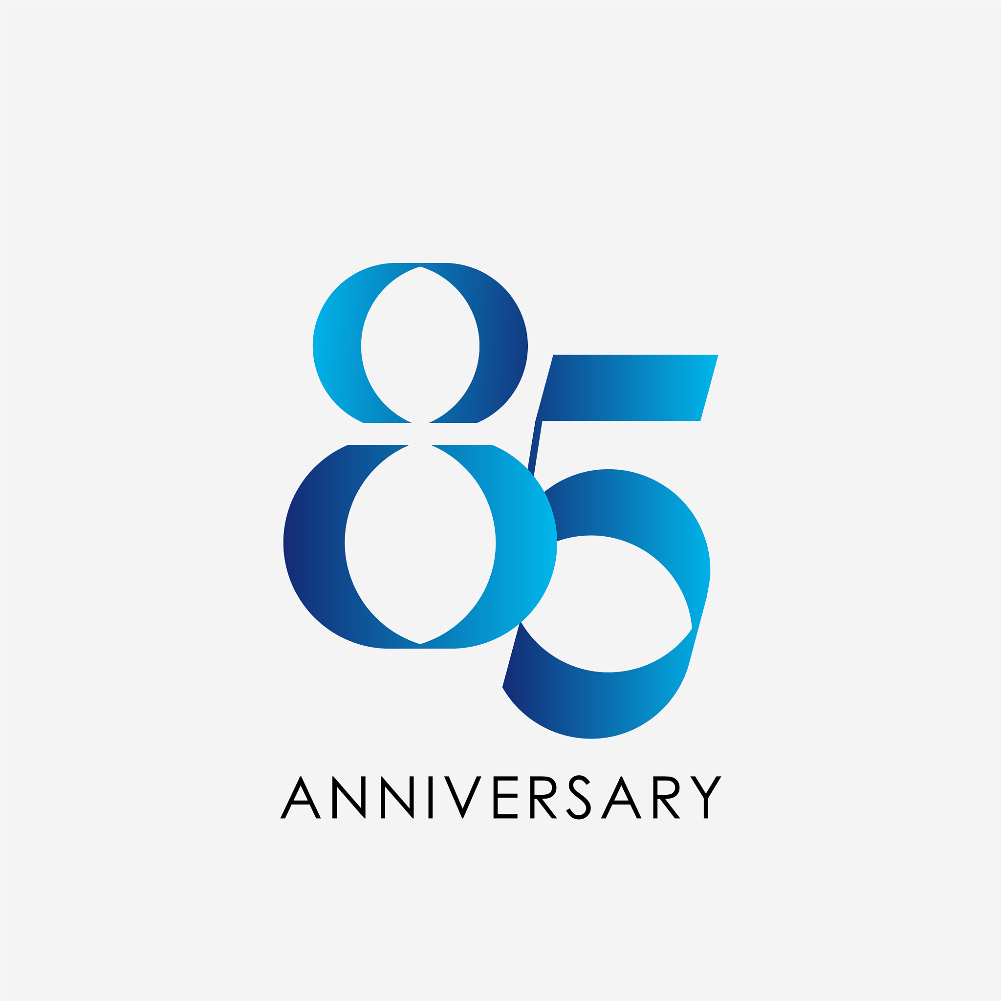 85 years anniversary celebration template design