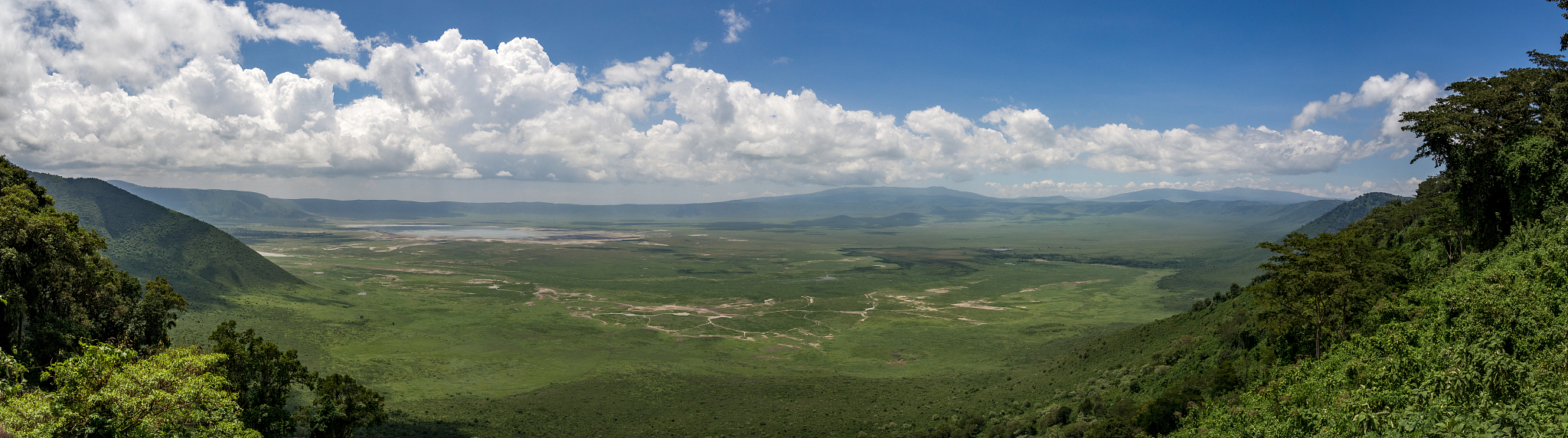 view over ngorogoro crater