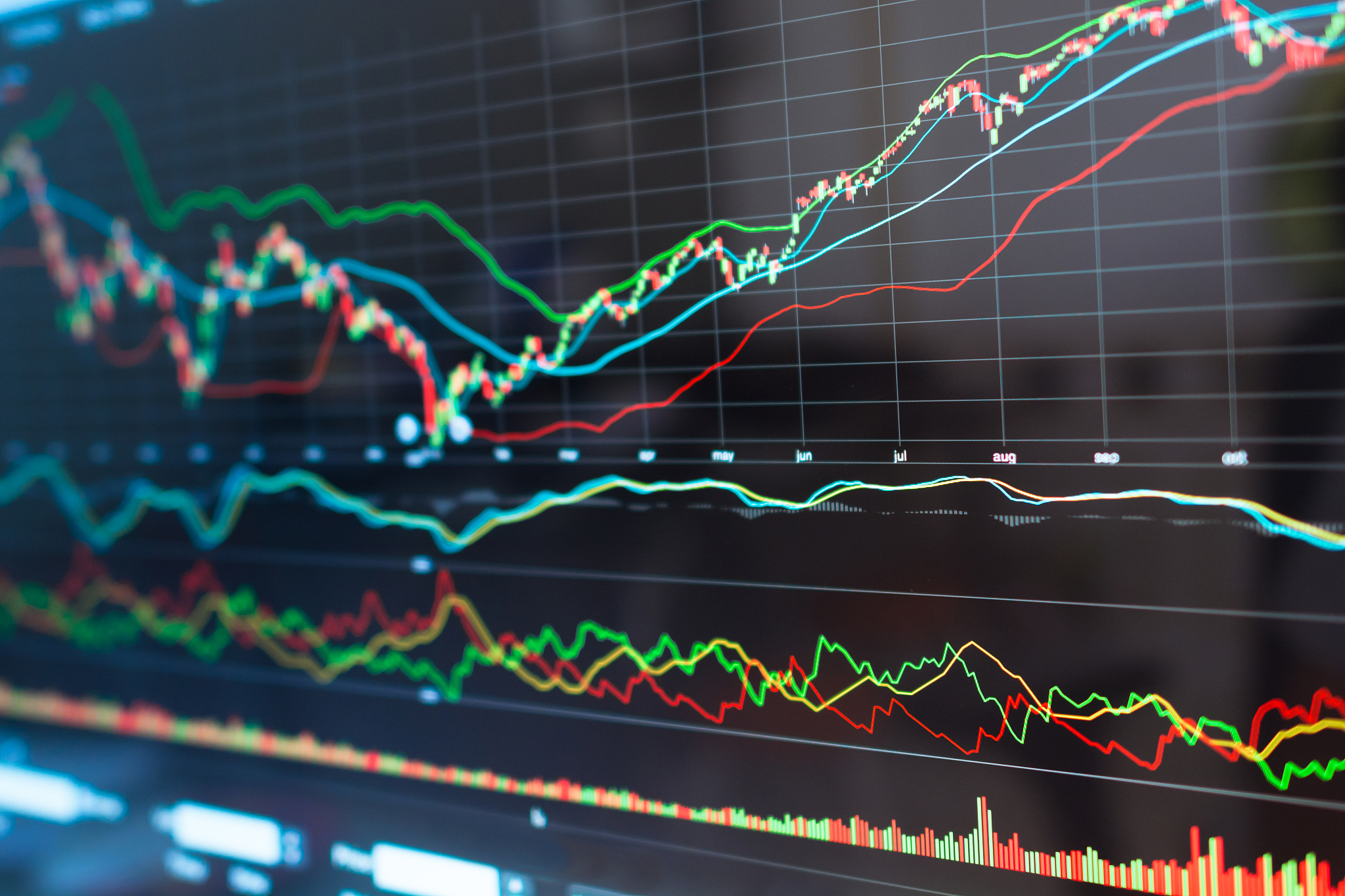 stock market graph.
