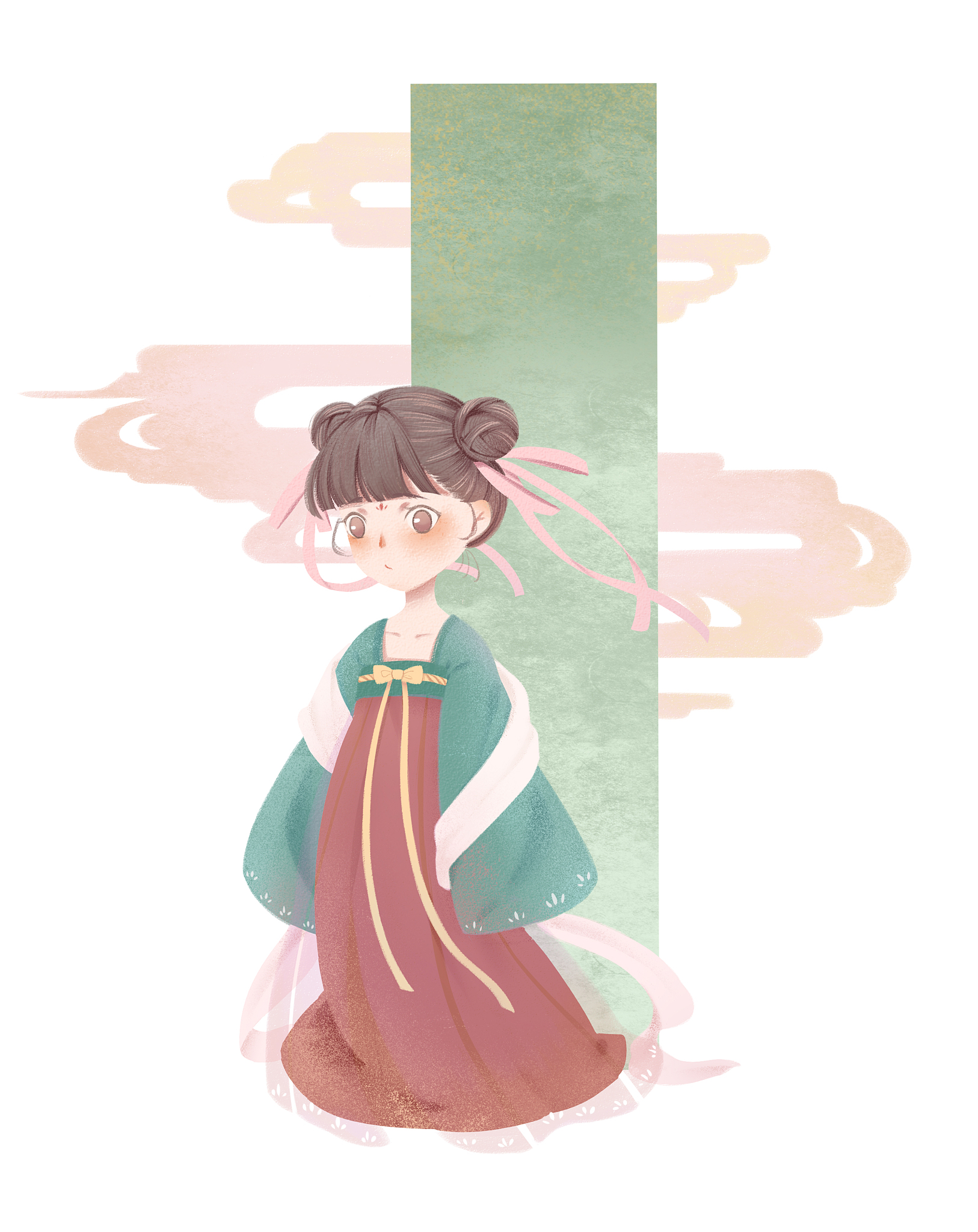 中国风插画绘画最后的调整