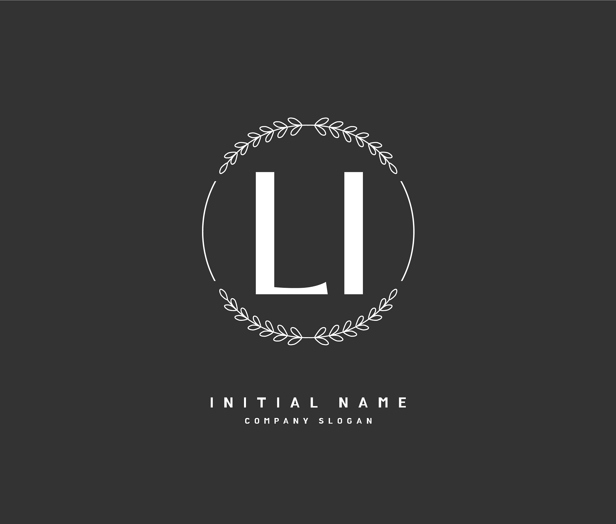 l i li beauty initial logo handwriting logo of
