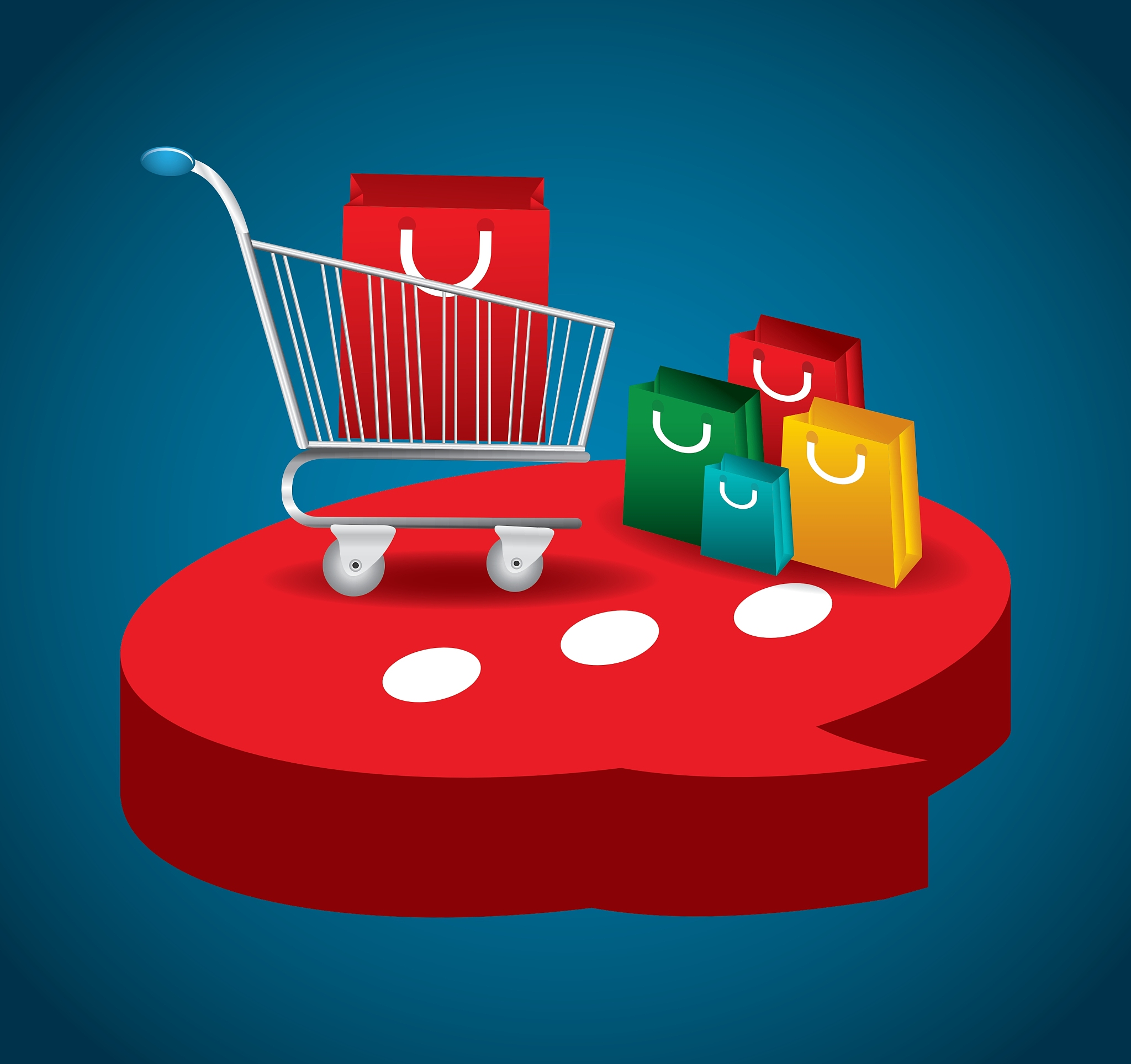 shopping market shop store icon set